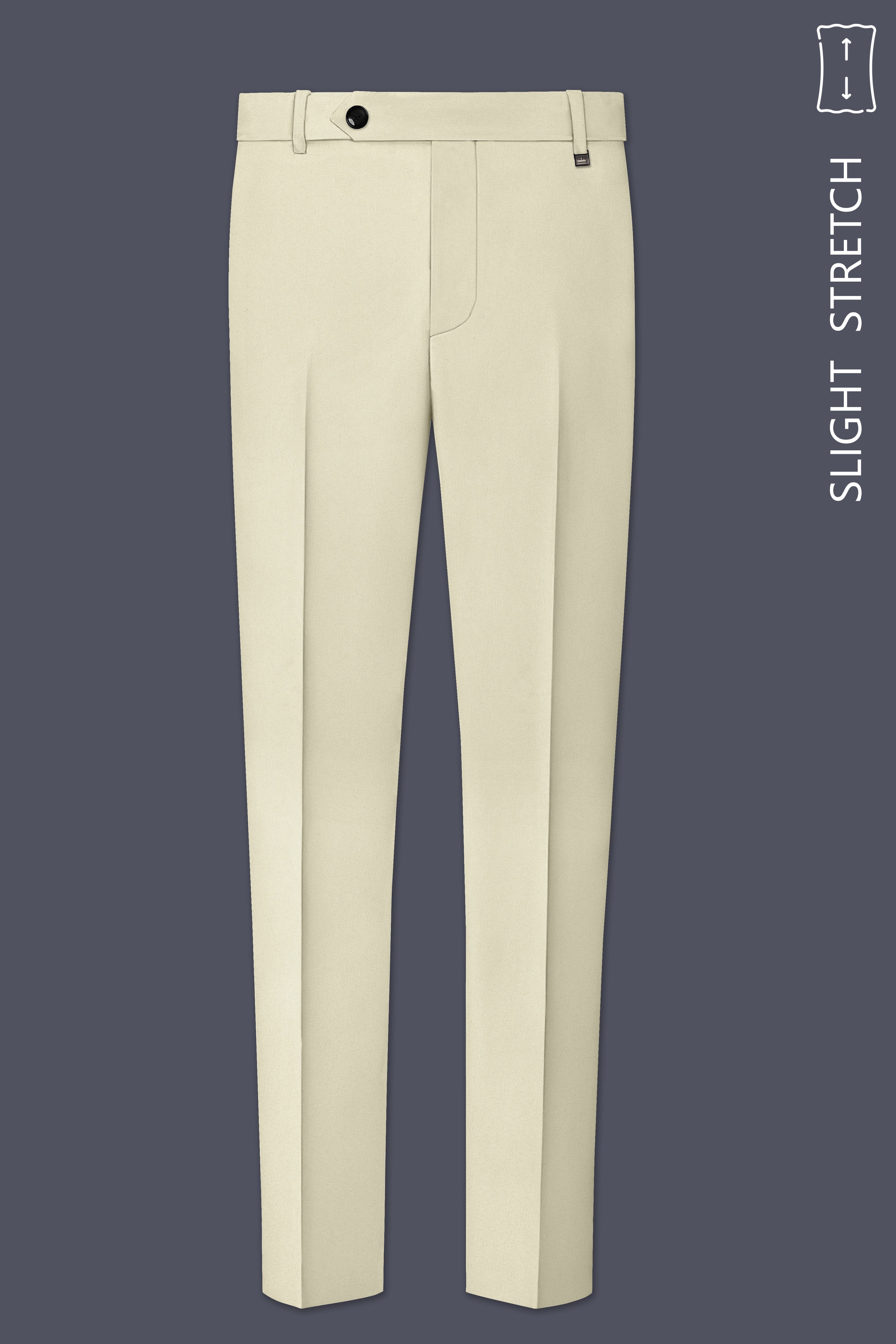 Ivory-Sisal Cream Slight Stretch Subtle Sheen Poly-Viscose Single Breasted Suit