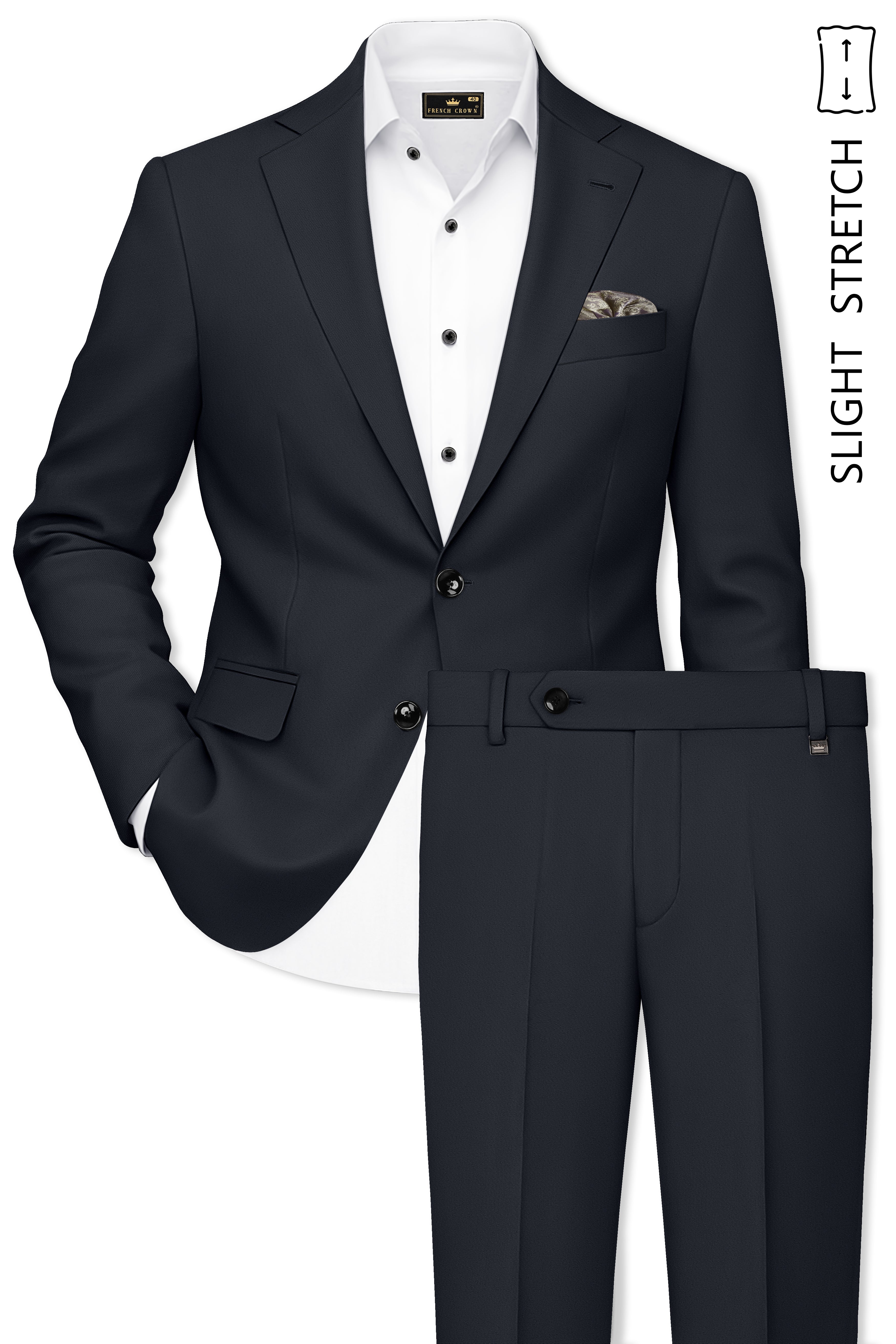 Sterling-Piano Gray Slight Stretch Subtle Sheen Poly-Viscose Single Breasted Suit