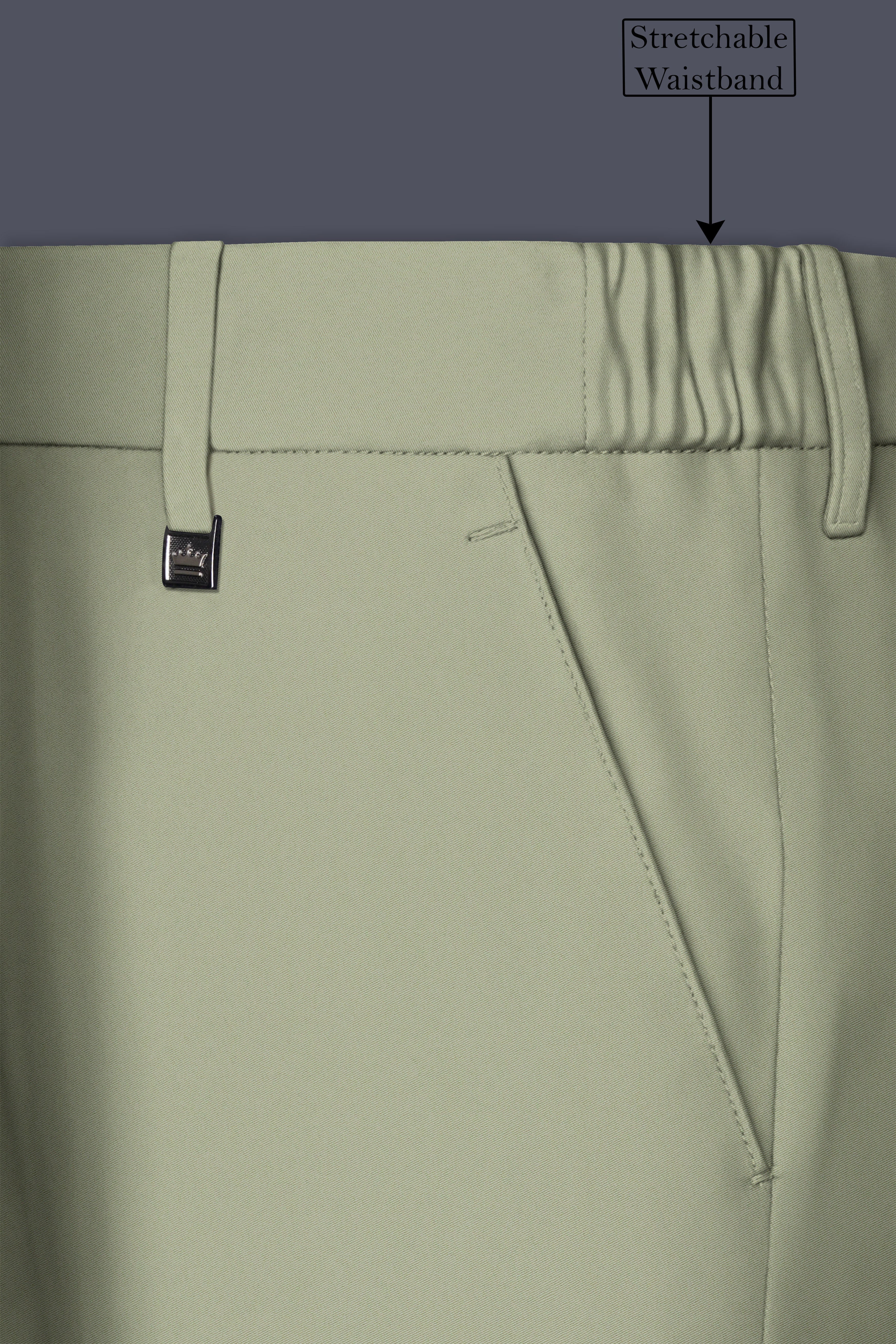 Verdan-Sage Green Slight Stretch Subtle Sheen Poly-Viscose Single Breasted Suit