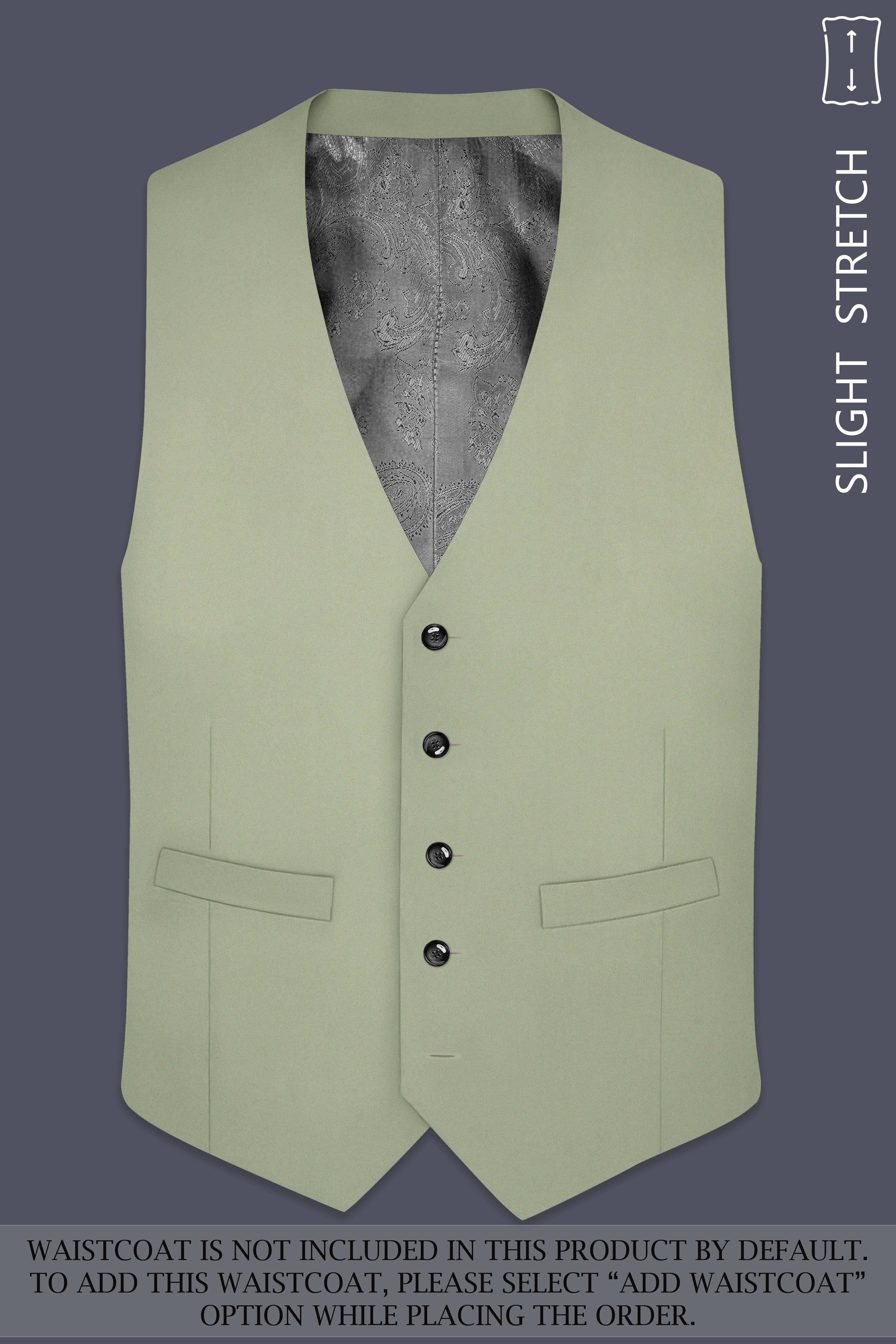 Verdan-Sage Green Slight Stretch Subtle Sheen Poly-Viscose Single Breasted Suit