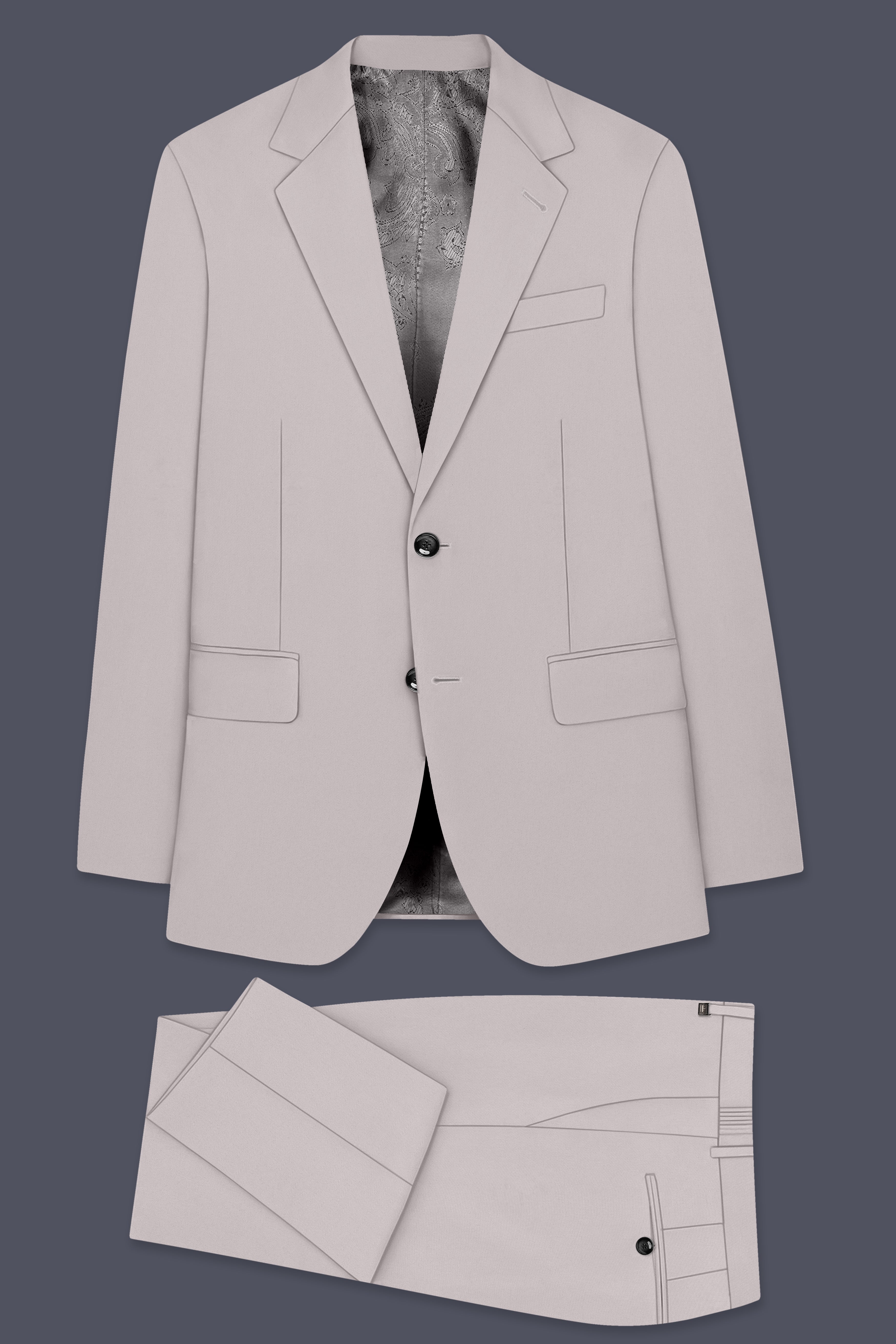 Lustre-Cloud Cream Slight Stretch Subtle Sheen Poly-Viscose Single Breasted Suit ST5478-SB-36, ST5478-SB-38, ST5478-SB-40, ST5478-SB-42, ST5478-SB-44, ST5478-SB-46, ST5478-SB-48, ST5478-SB-50, ST5478-SB-52, ST5478-SB-54, ST5478-SB-56, ST5478-SB-58, ST5478-SB-60