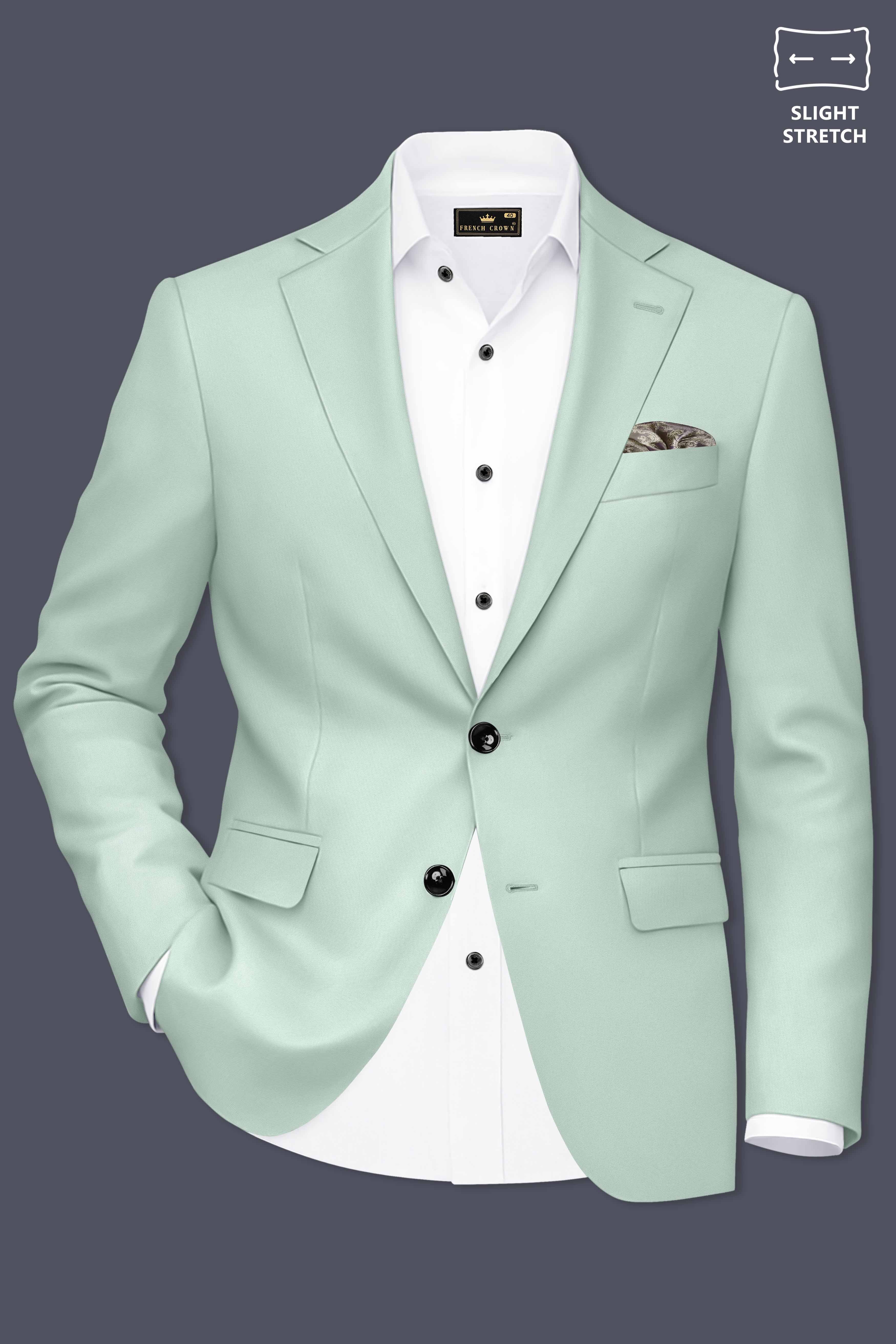 Umbra-Shadow Green Slight Stretch Subtle Sheen Poly-Viscose Single Breasted Suit