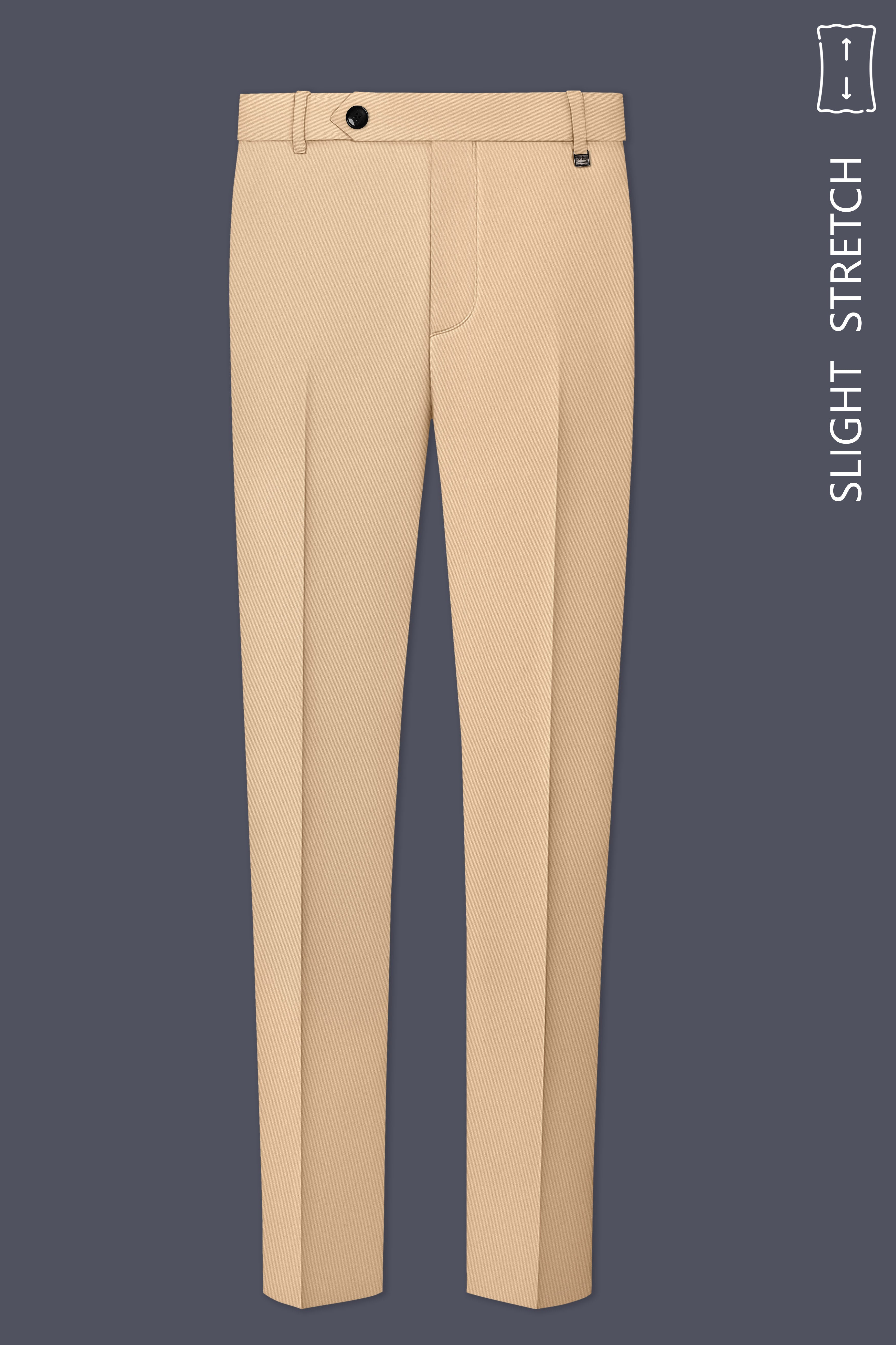 Ecru-Cashmere Cream Slight Stretch Subtle Sheen Poly-Viscose Double Breasted Suit