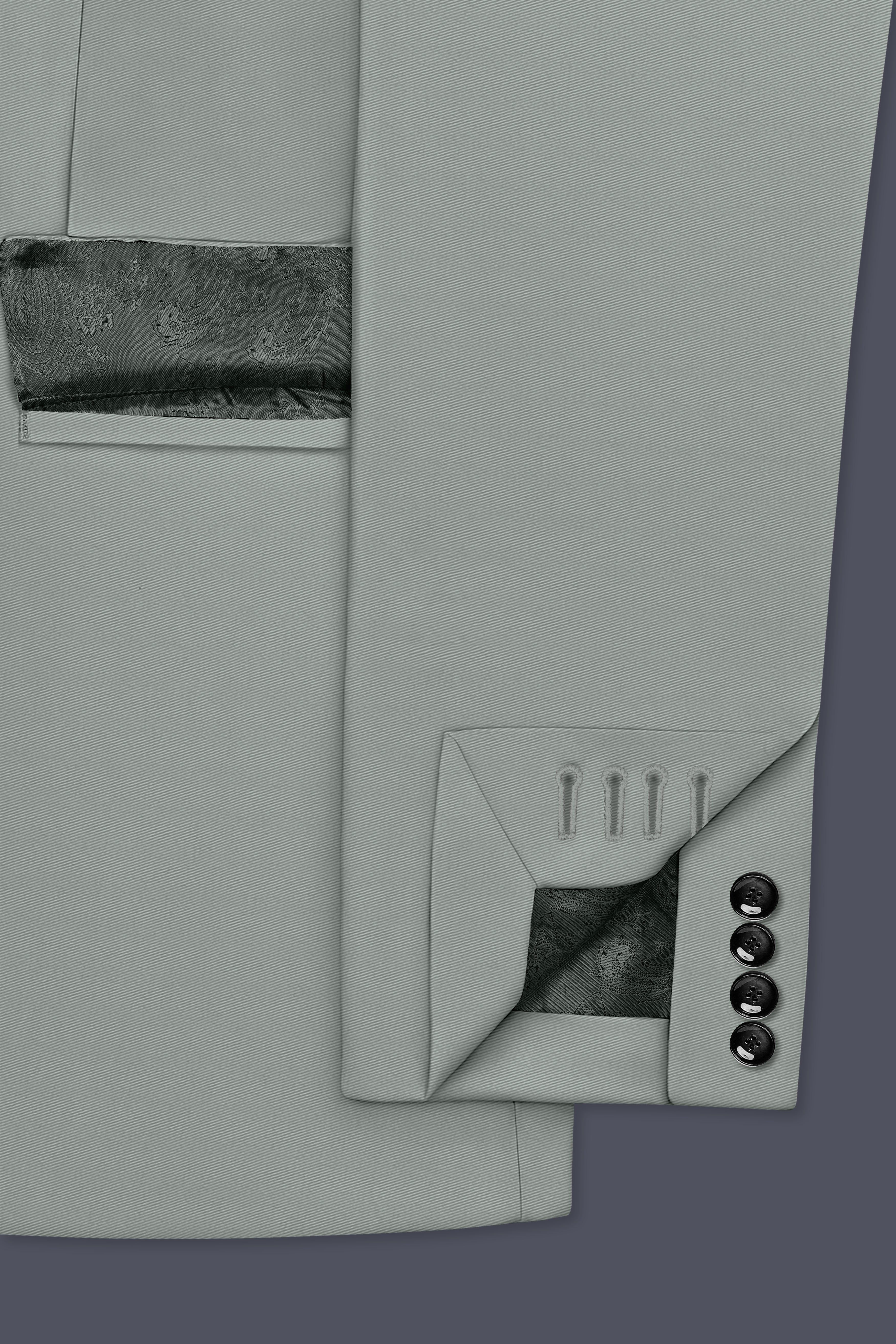 Beryl-Regent Green Slight Stretch Subtle Sheen Poly-Viscose Double Breasted Suit