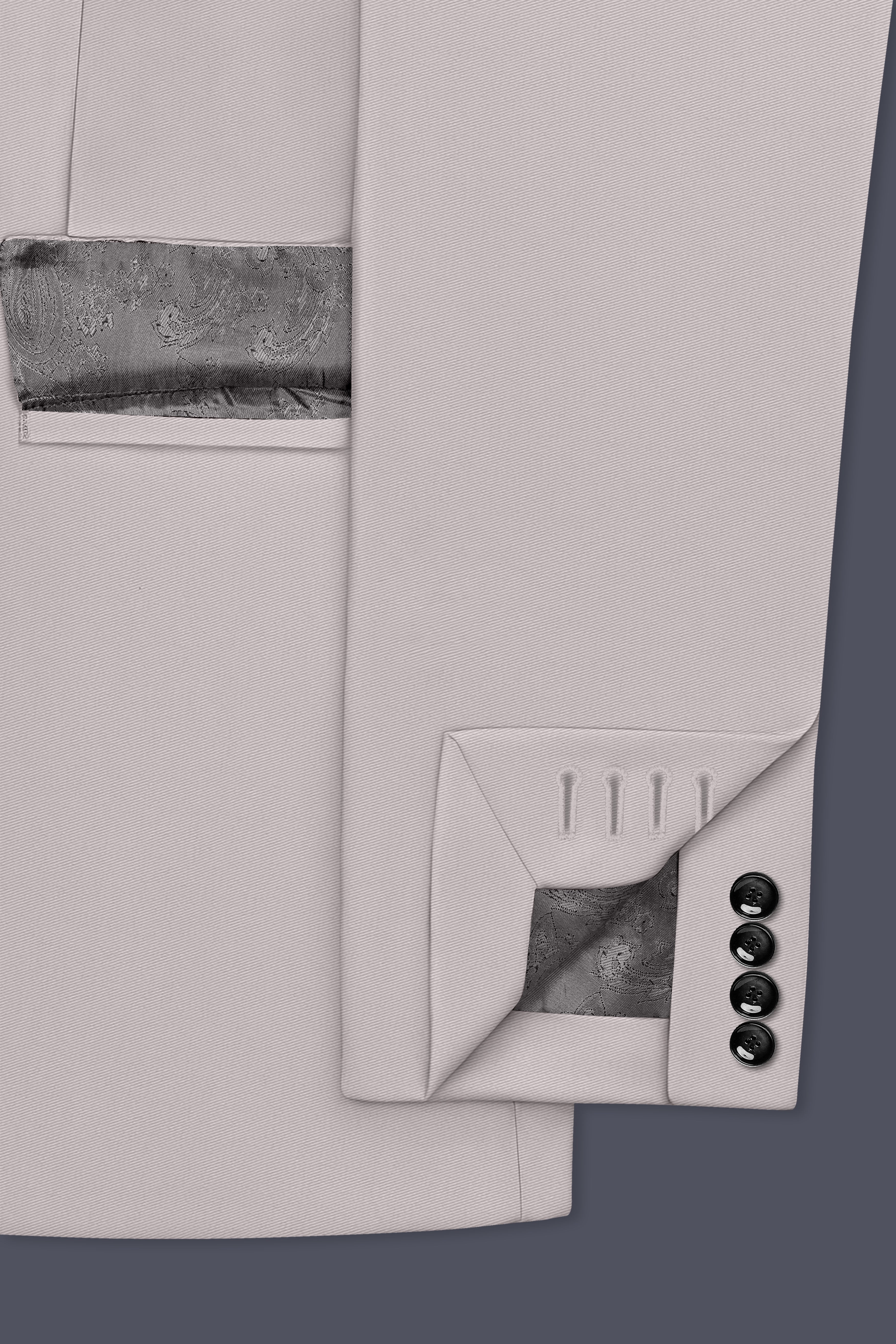 Lustre-Cloud Pink Slight Stretch Subtle Sheen Poly-Viscose Double Breasted Suit