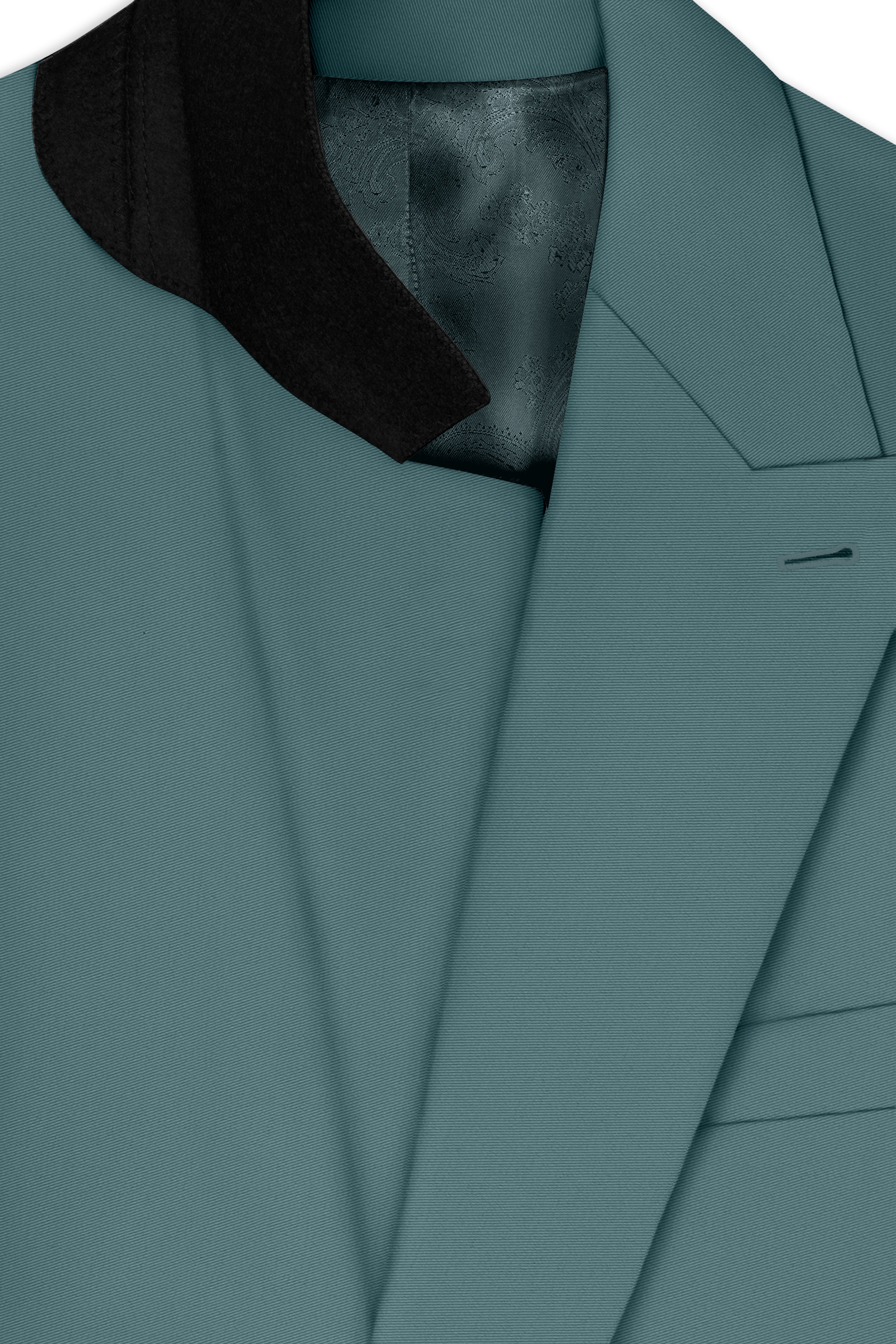 Emerald-Beetle Green Slight Stretch Subtle Sheen Poly-Viscose Double Breasted Suit