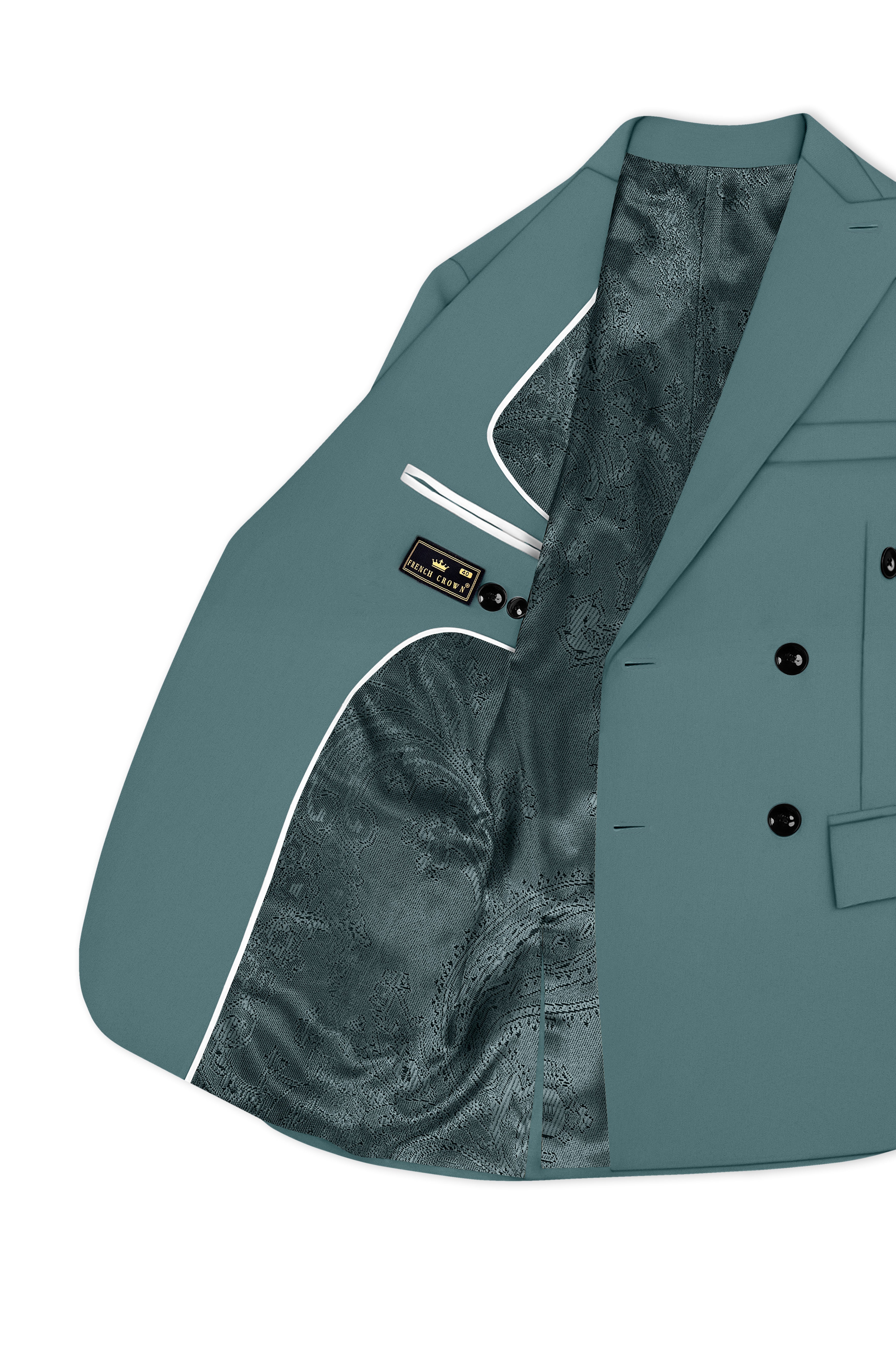 Emerald-Beetle Green Slight Stretch Subtle Sheen Poly-Viscose Double Breasted Suit