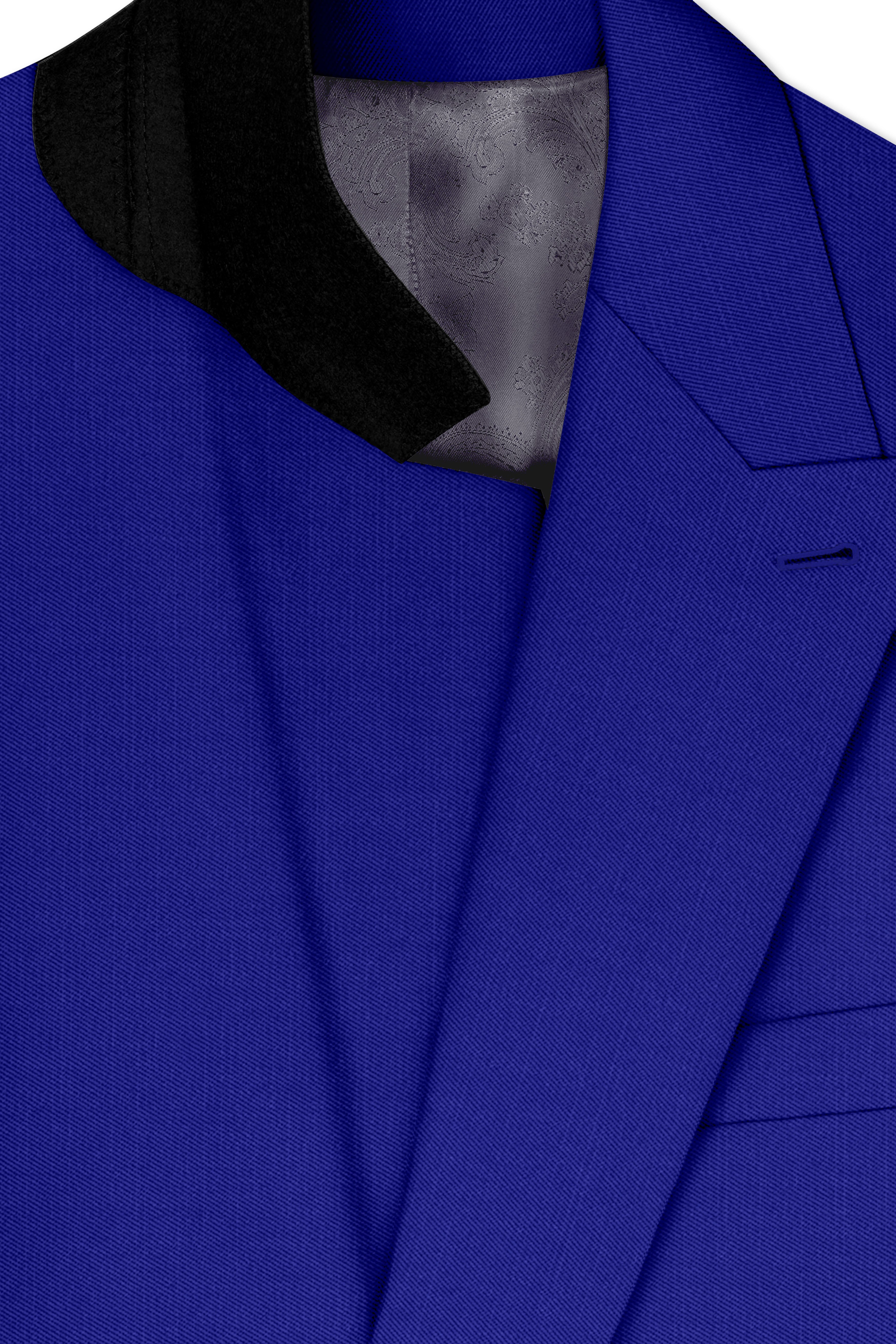 Stratos-Cobalt Blue Wool Rich Slight Stretch Double Breasted Suit
