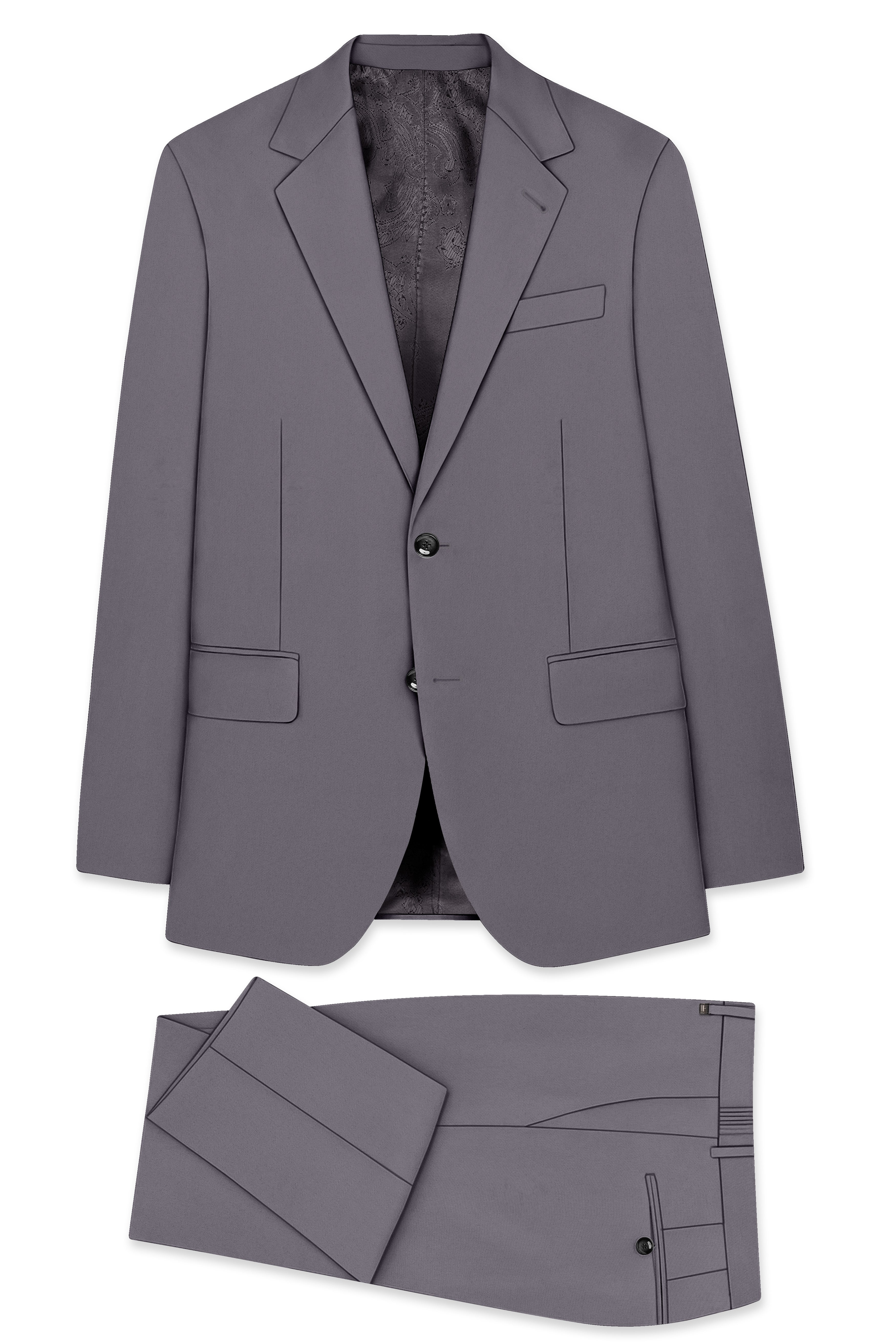 Veltrix-Fuscous Gray Slight Stretch Subtle Sheen Poly-Viscose Single Breasted Suit ST5516-SB-36, ST5516-SB-38, ST5516-SB-40, ST5516-SB-42, ST5516-SB-44, ST5516-SB-46, ST5516-SB-48, ST5516-SB-50, ST5516-SB-52, ST5516-SB-54, ST5516-SB-56, ST5516-SB-58, ST5516-SB-60