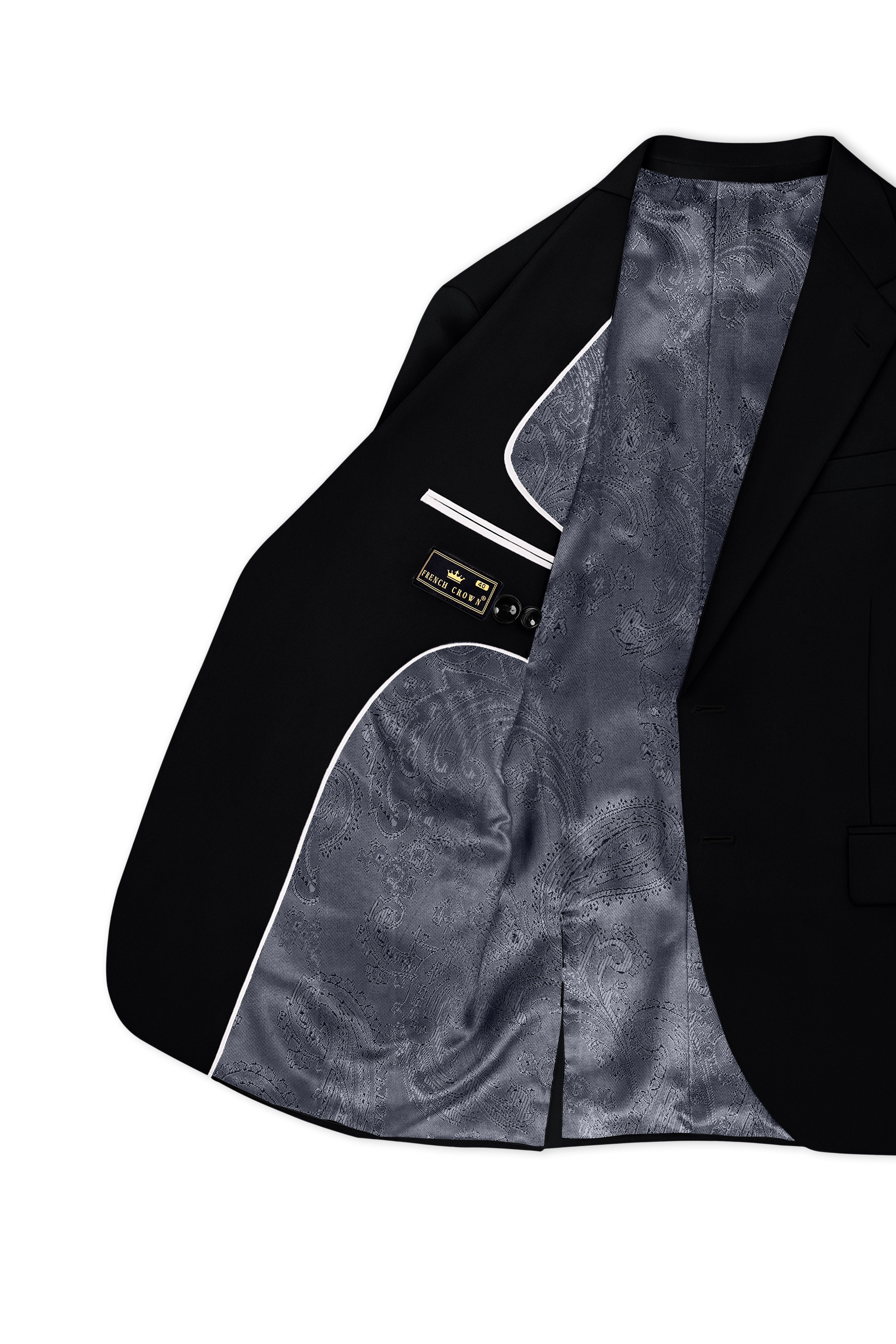 Obsidar-Jade Black Slight Stretch Subtle Sheen Poly-Viscose Single Breasted Suit ST5518-SB-36, ST5518-SB-38, ST5518-SB-40, ST5518-SB-42, ST5518-SB-44, ST5518-SB-46, ST5518-SB-48, ST5518-SB-50, ST5518-SB-52, ST5518-SB-54, ST5518-SB-56, ST5518-SB-58, ST5518-SB-60