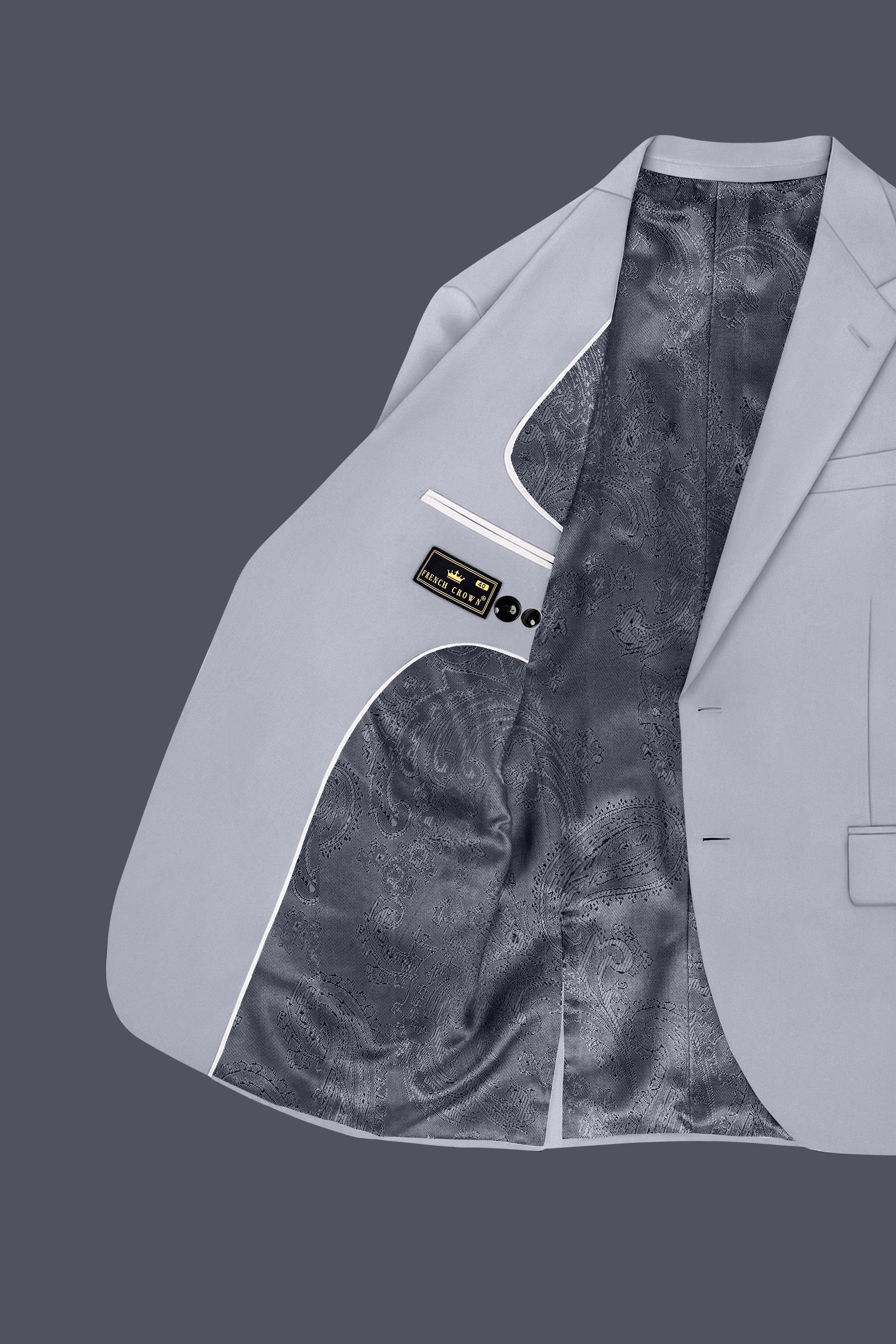 Ashvaro-Manatee Gray Slight Stretch Subtle Sheen Poly-Viscose Single Breasted Suit