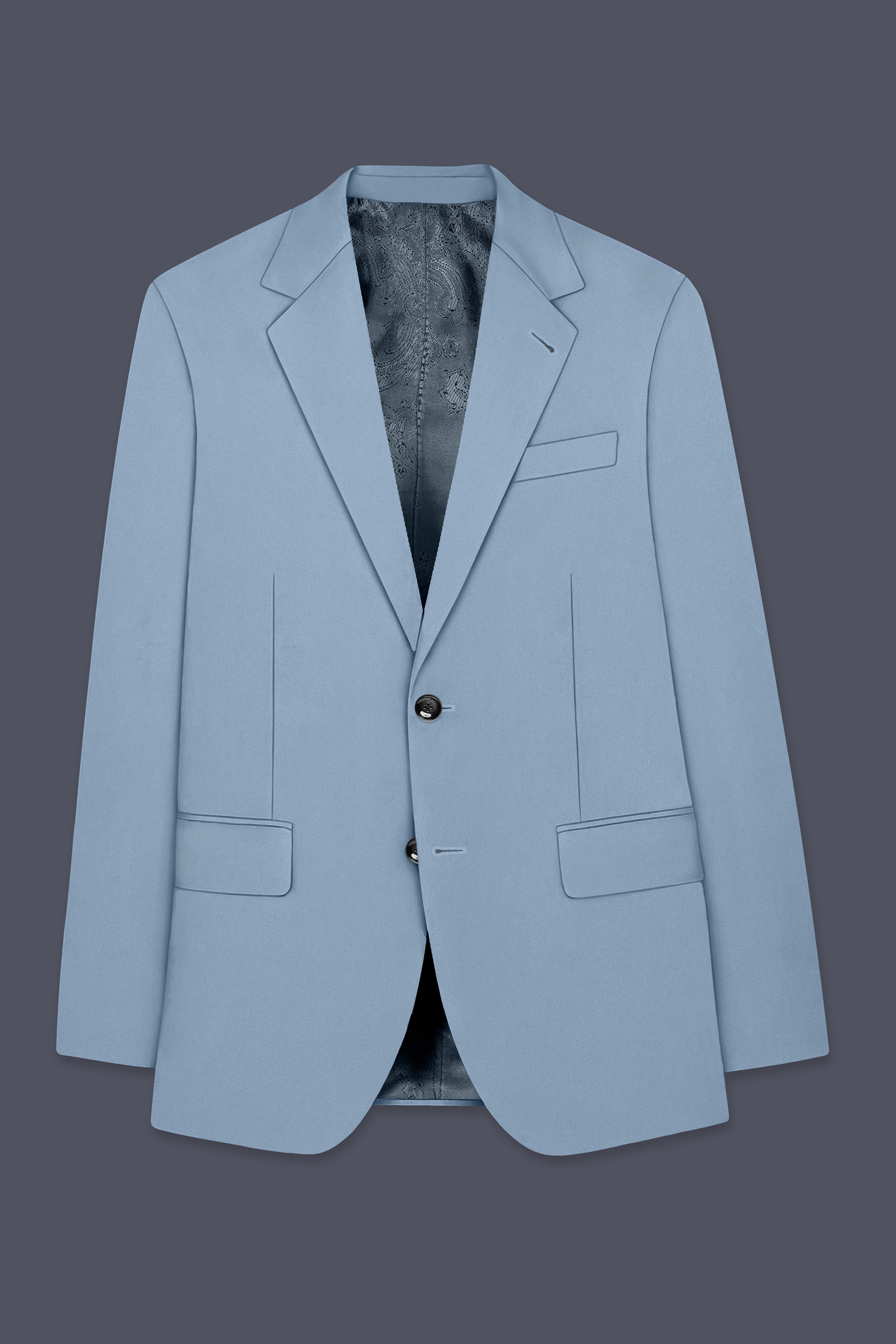 Velcian-Lynch Blue Slight Stretch Subtle Sheen Poly-Viscose Single Breasted Suit ST5521-SB-36, ST5521-SB-38, ST5521-SB-40, ST5521-SB-42, ST5521-SB-44, ST5521-SB-46, ST5521-SB-48, ST5521-SB-50, ST5521-SB-52, ST5521-SB-54, ST5521-SB-56, ST5521-SB-58, ST5521-SB-60