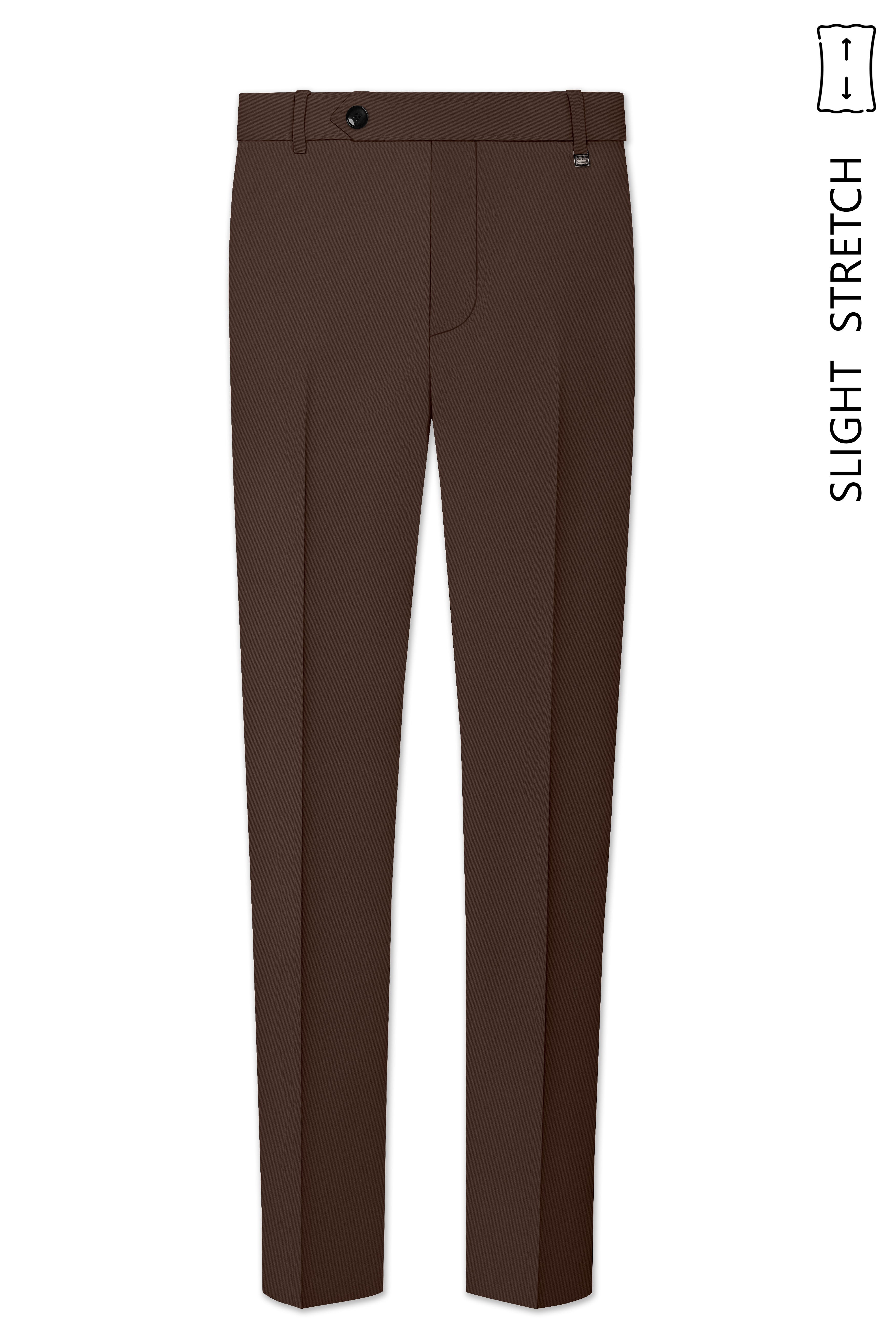 Dunaro-Taupe Brown Slight Stretch Subtle Sheen Poly-Viscose Single Breasted Suit