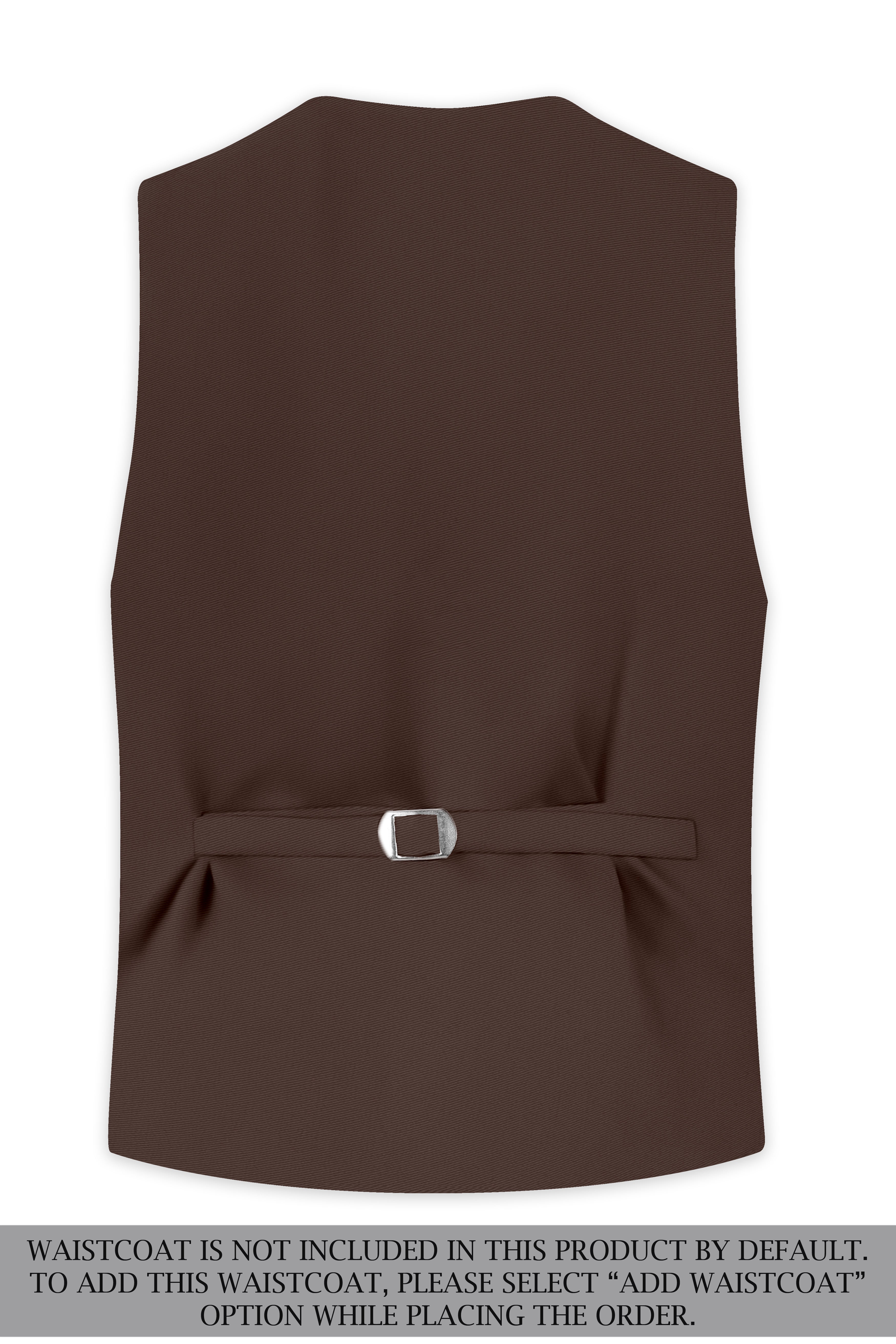 Dunaro-Taupe Brown Slight Stretch Subtle Sheen Poly-Viscose Double Breasted Suit