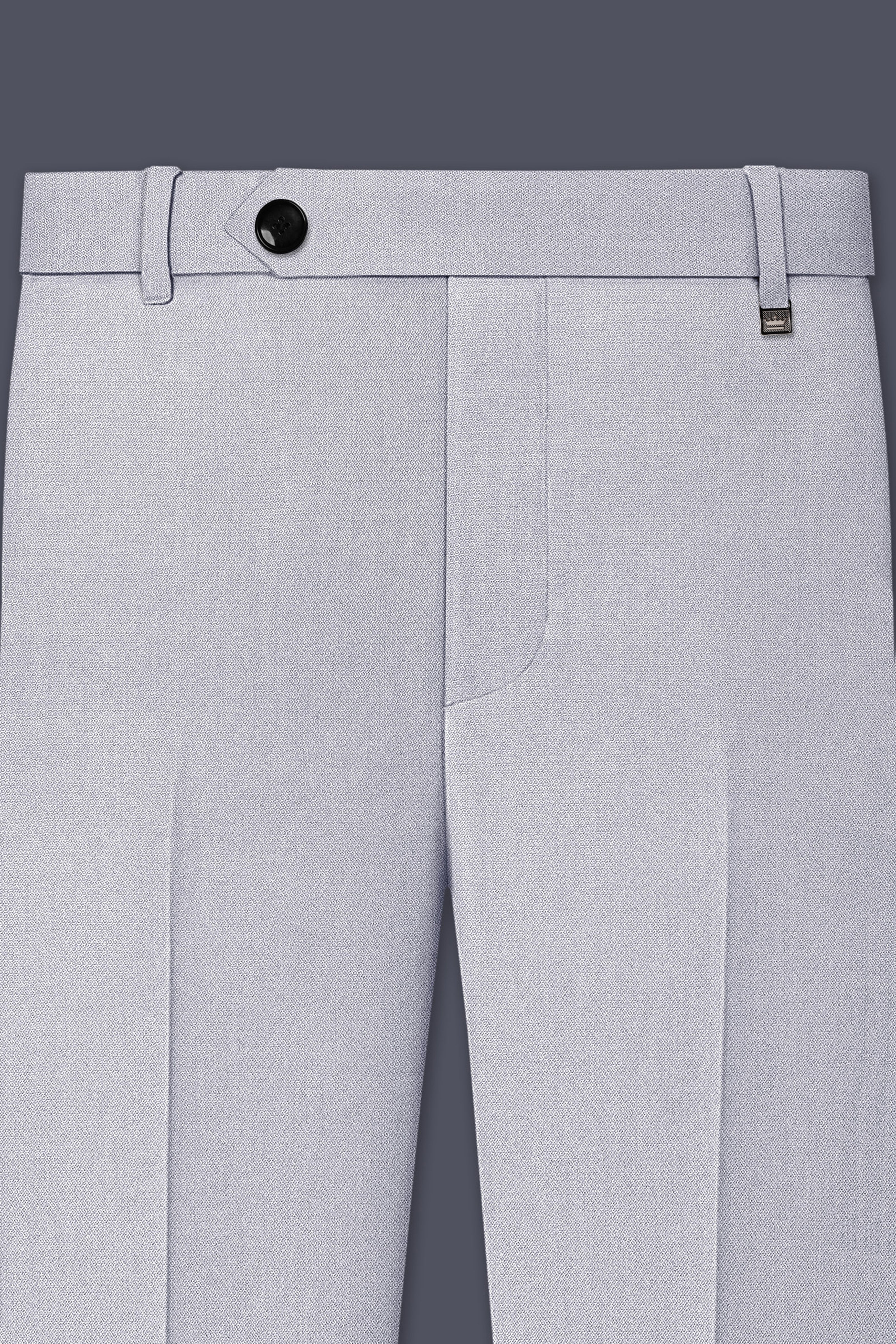 Prism-Chalice Gray Diamond Textured Wool Rich Slight Stretch Double Breasted Suit