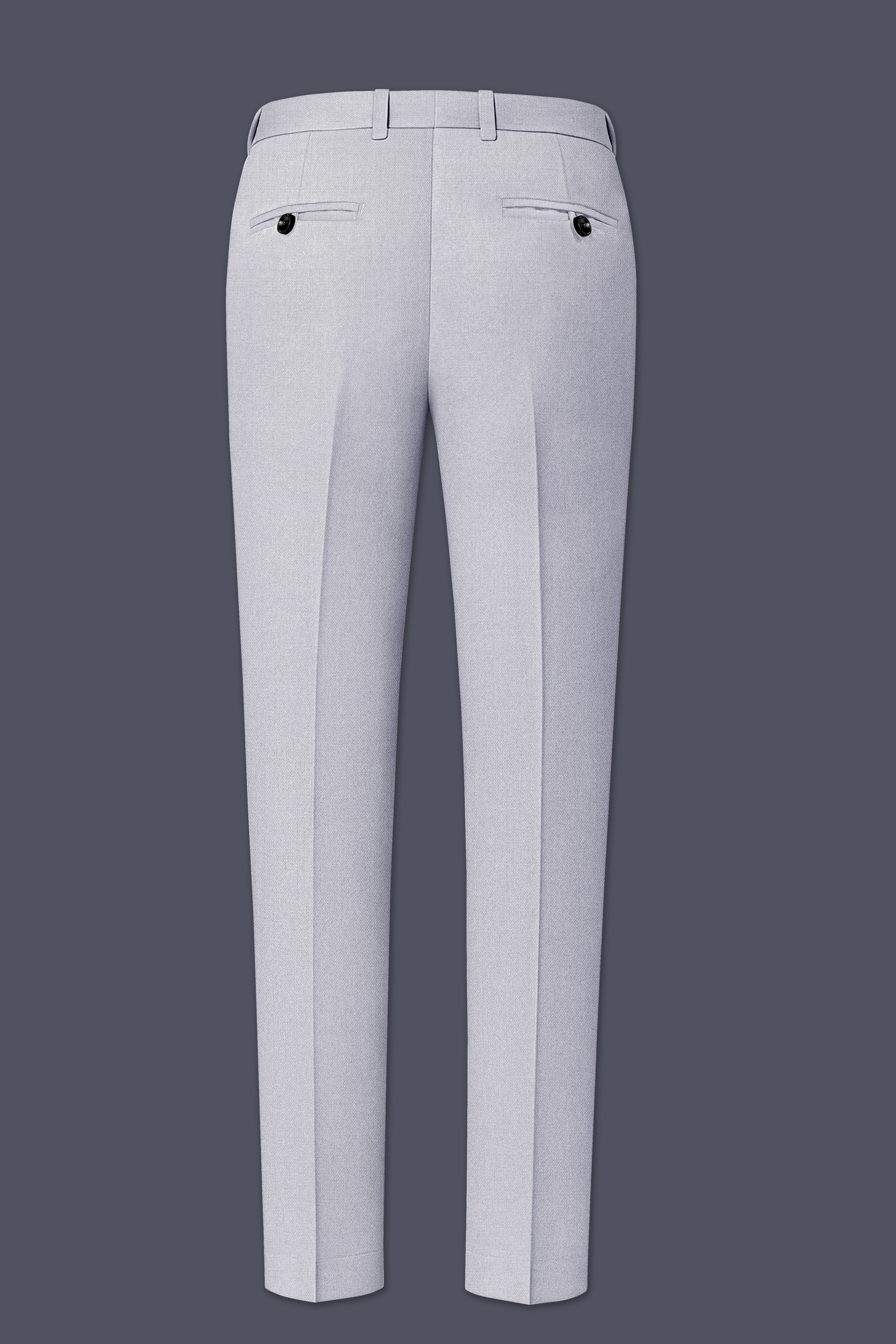 Prism-Chalice Gray Diamond Textured Wool Rich Slight Stretch Double Breasted Suit