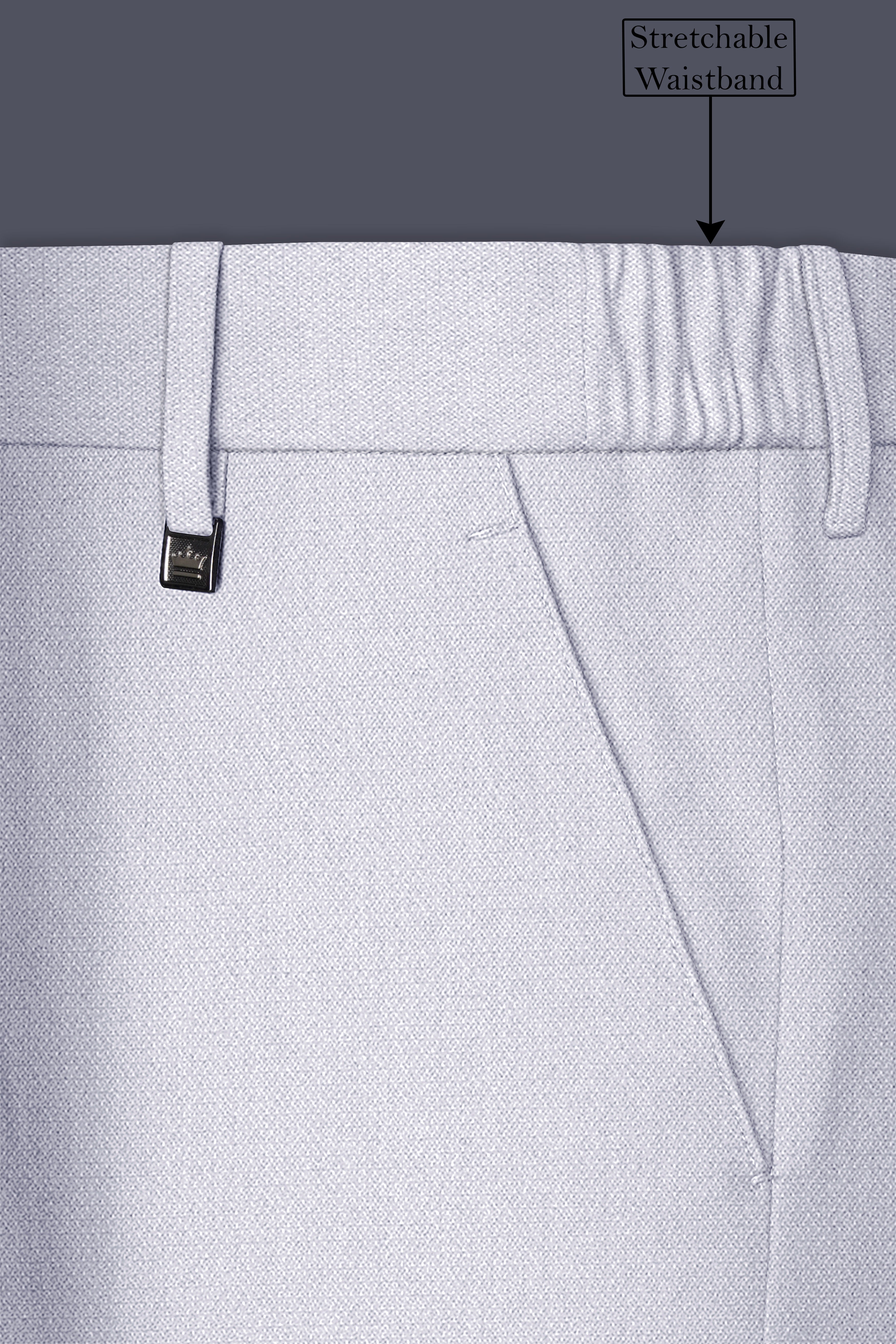 Prism-Chalice Gray Diamond Textured Wool Rich Slight Stretch Double Breasted Suit