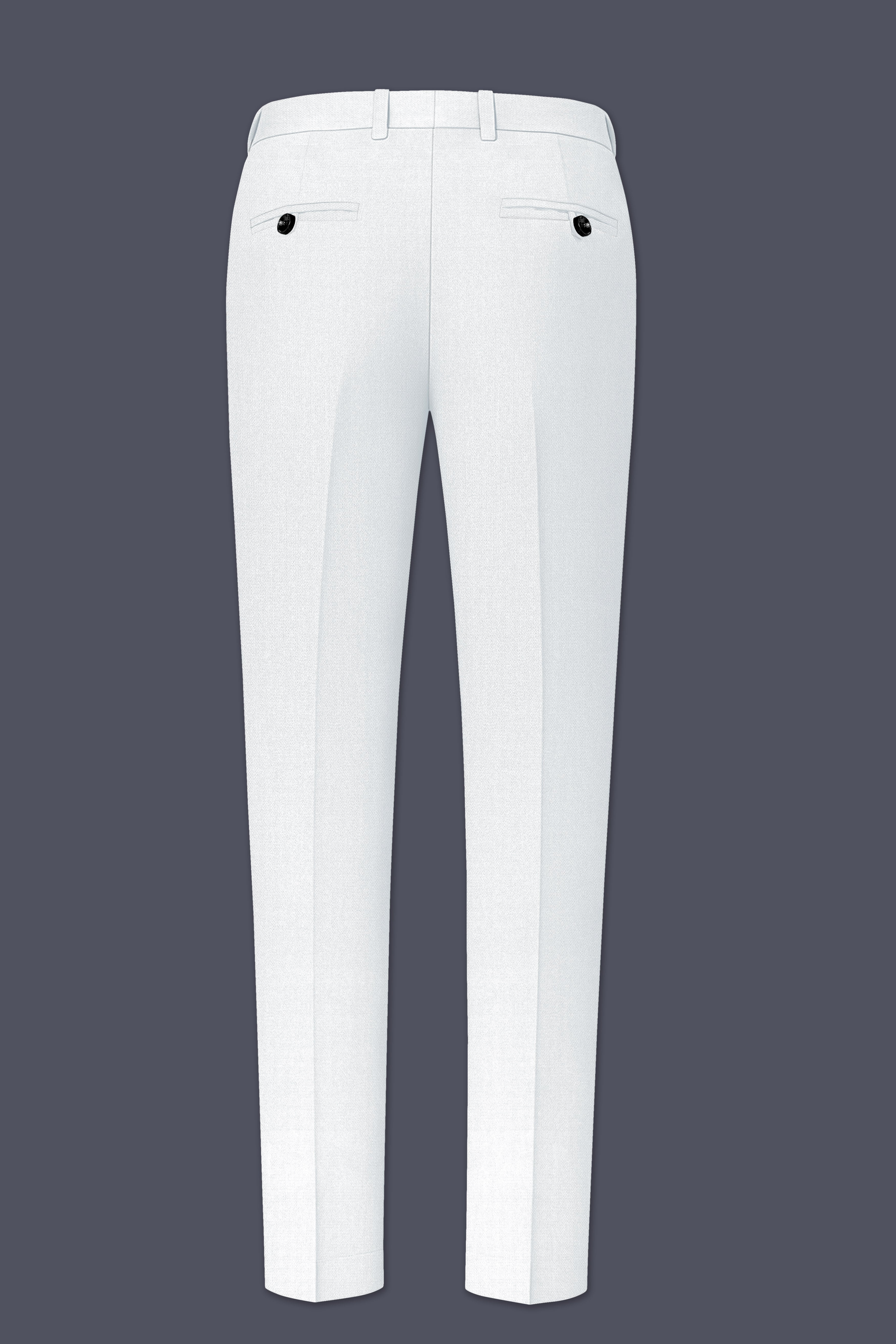 Sterling-Bright White Diamond Textured Wool Rich Slight Stretch Double Breasted Suit
