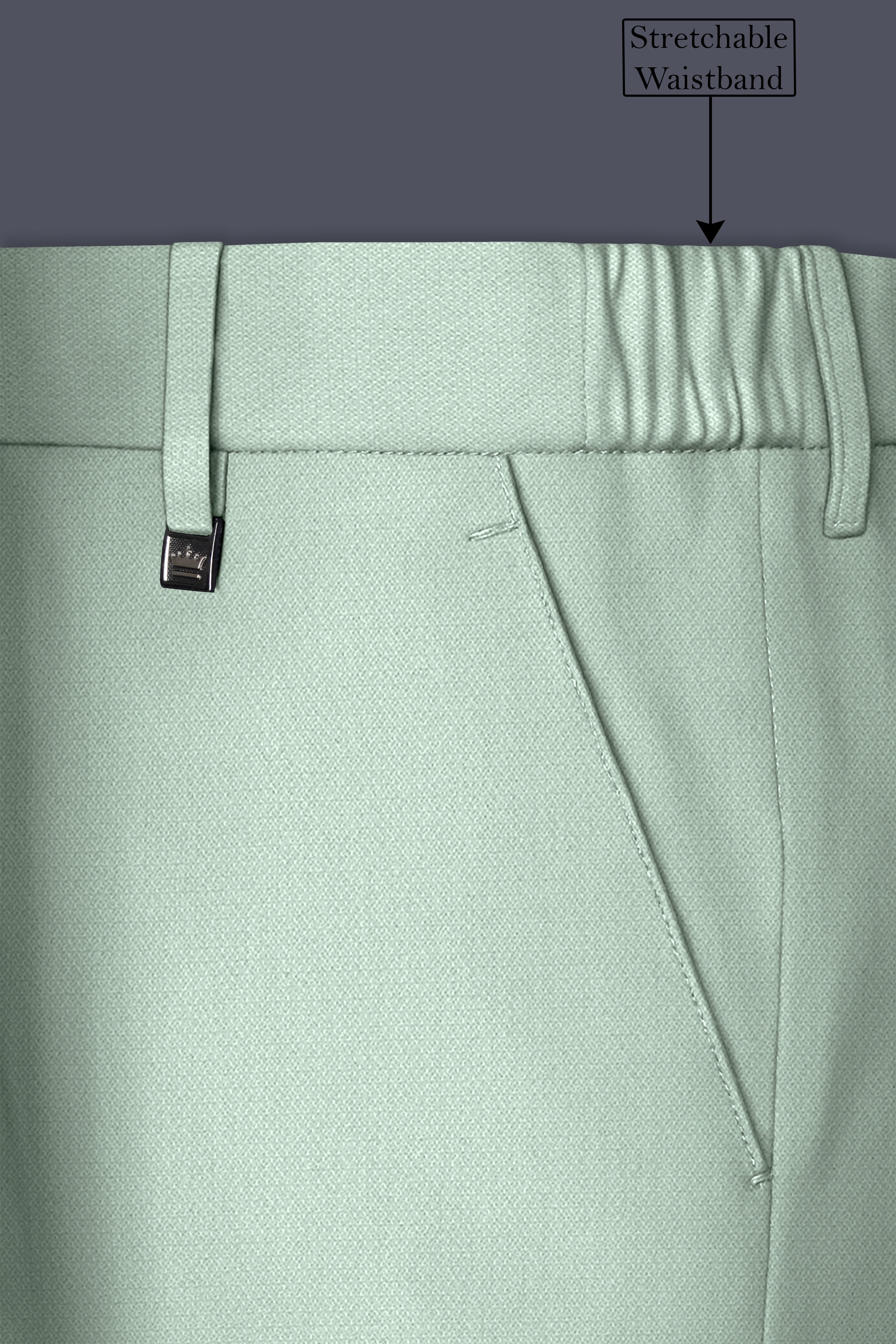 Sylvan-Cascade Green Diamond Textured Wool Rich Slight Stretch Double Breasted Suit