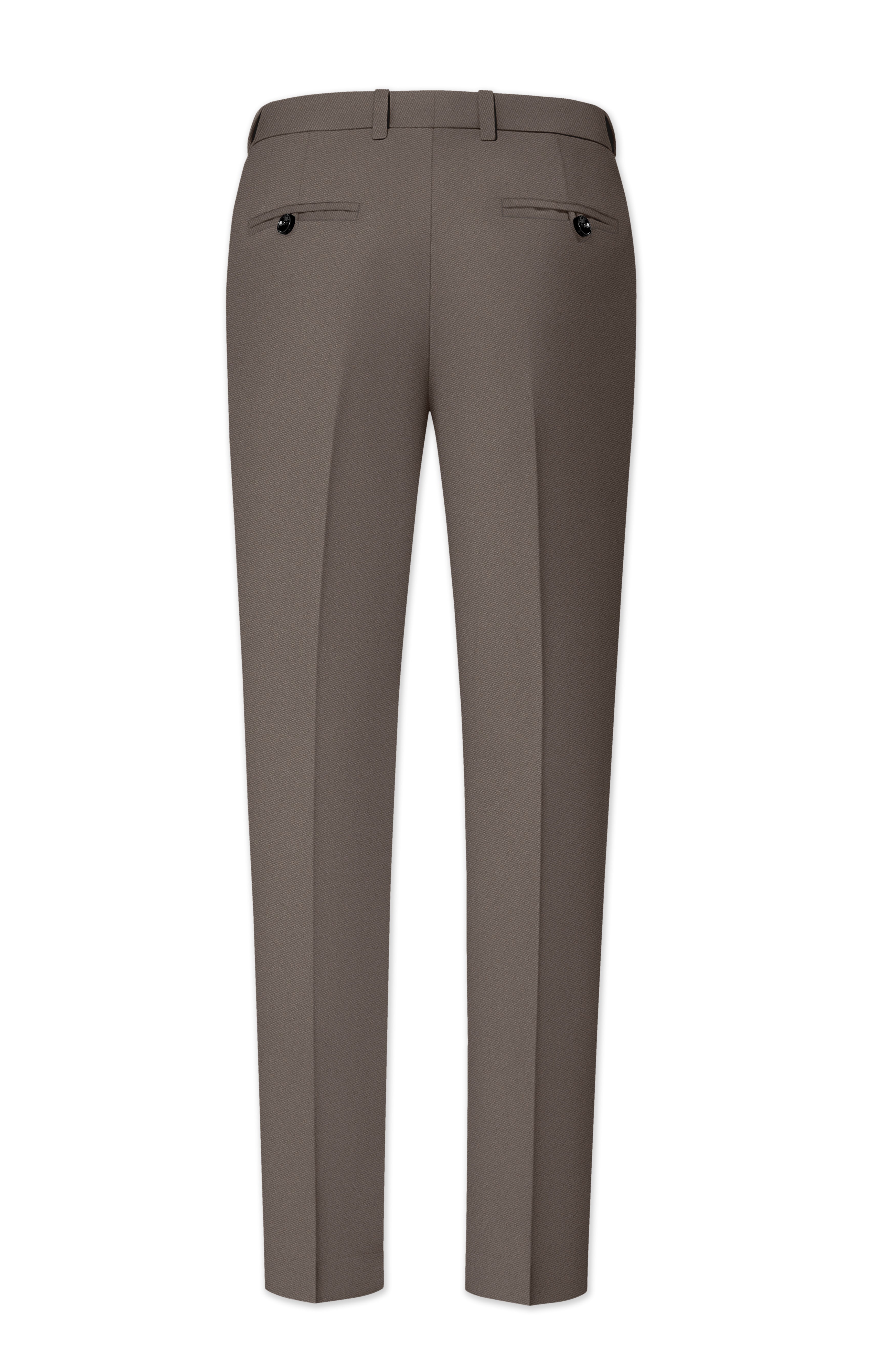 Monarch-Korean Flint Brown 4-Way Stretch Wrinkle-Free Wool Rich Single Breasted Suit