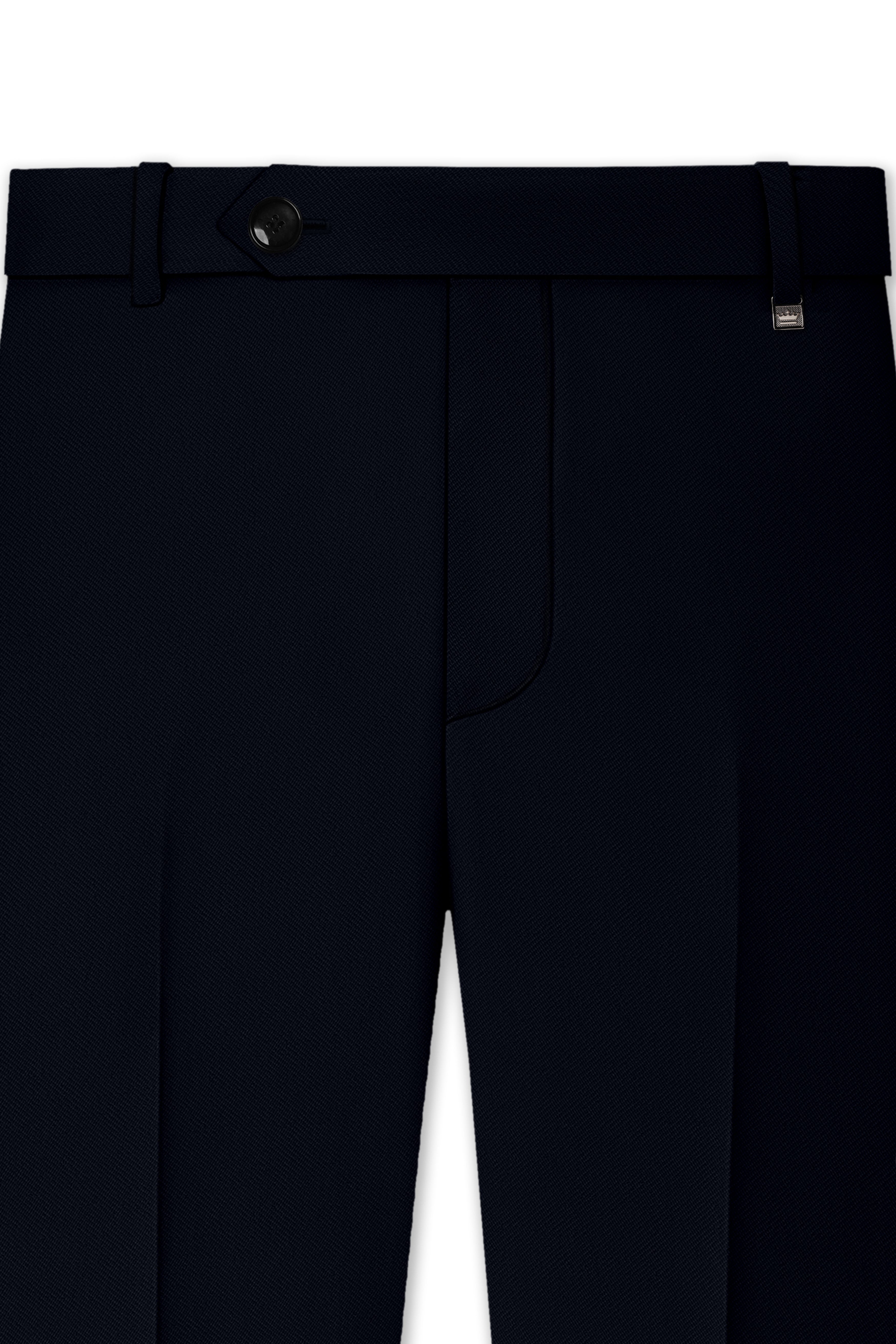 Nero-Korean Tealish Navy 4-Way Stretch Wrinkle-Free Wool Rich Single Breasted Suit