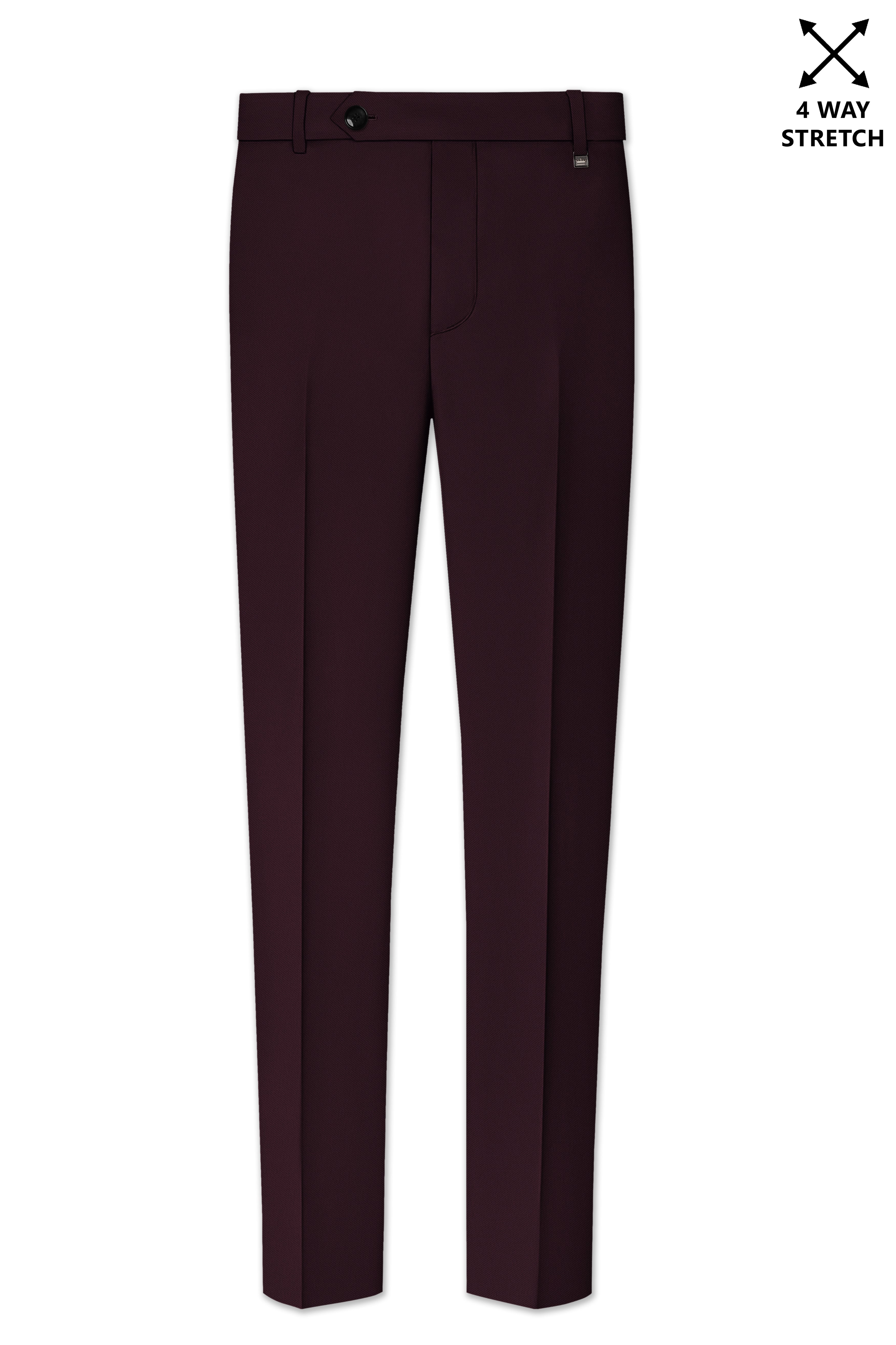 Imperio-korean Eclipse Purple 4-Way Stretch Wrinkle-Free Wool Rich Single Breasted Suit