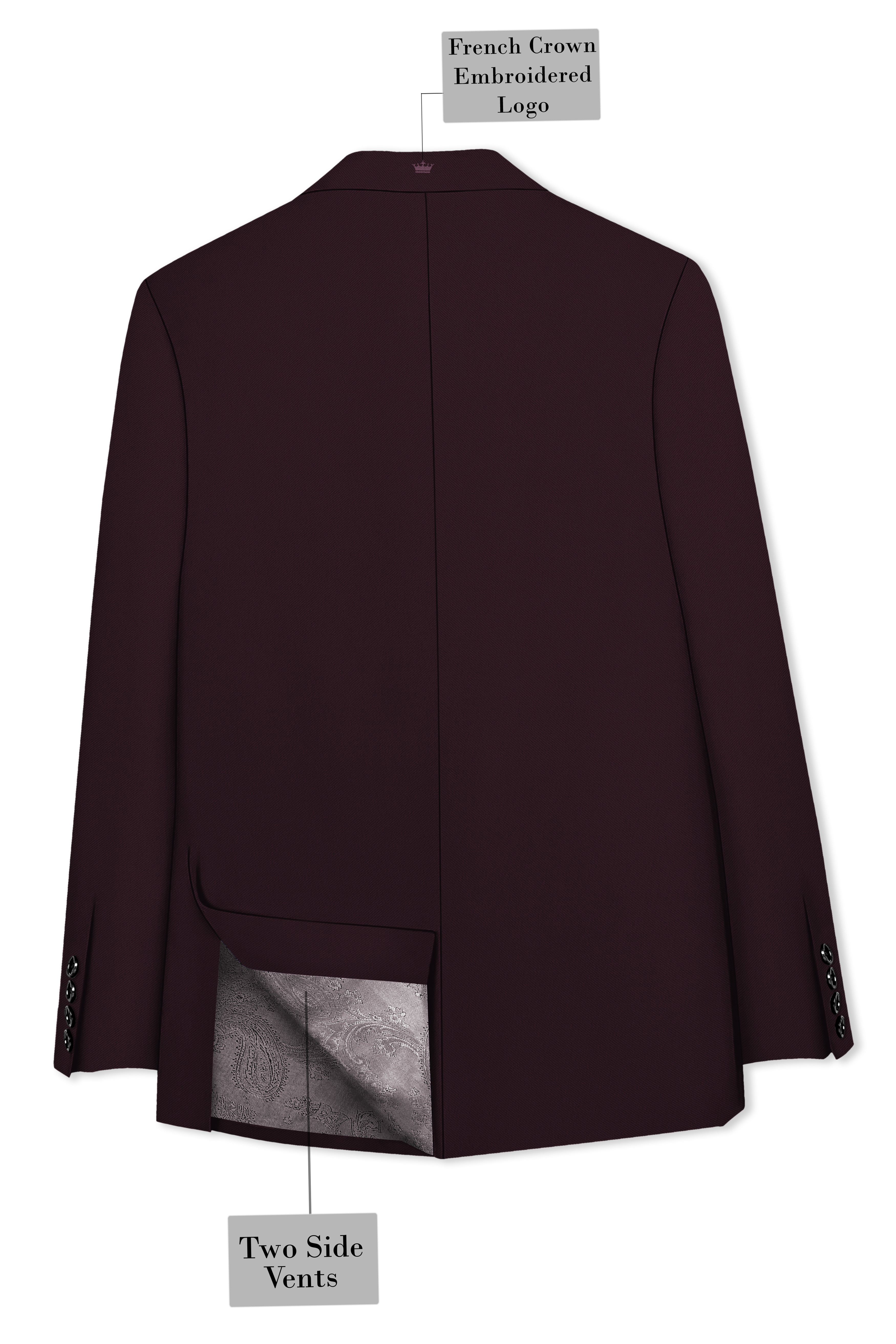 Imperio-korean Eclipse Purple 4-Way Stretch Wrinkle-Free Wool Rich Single Breasted Suit