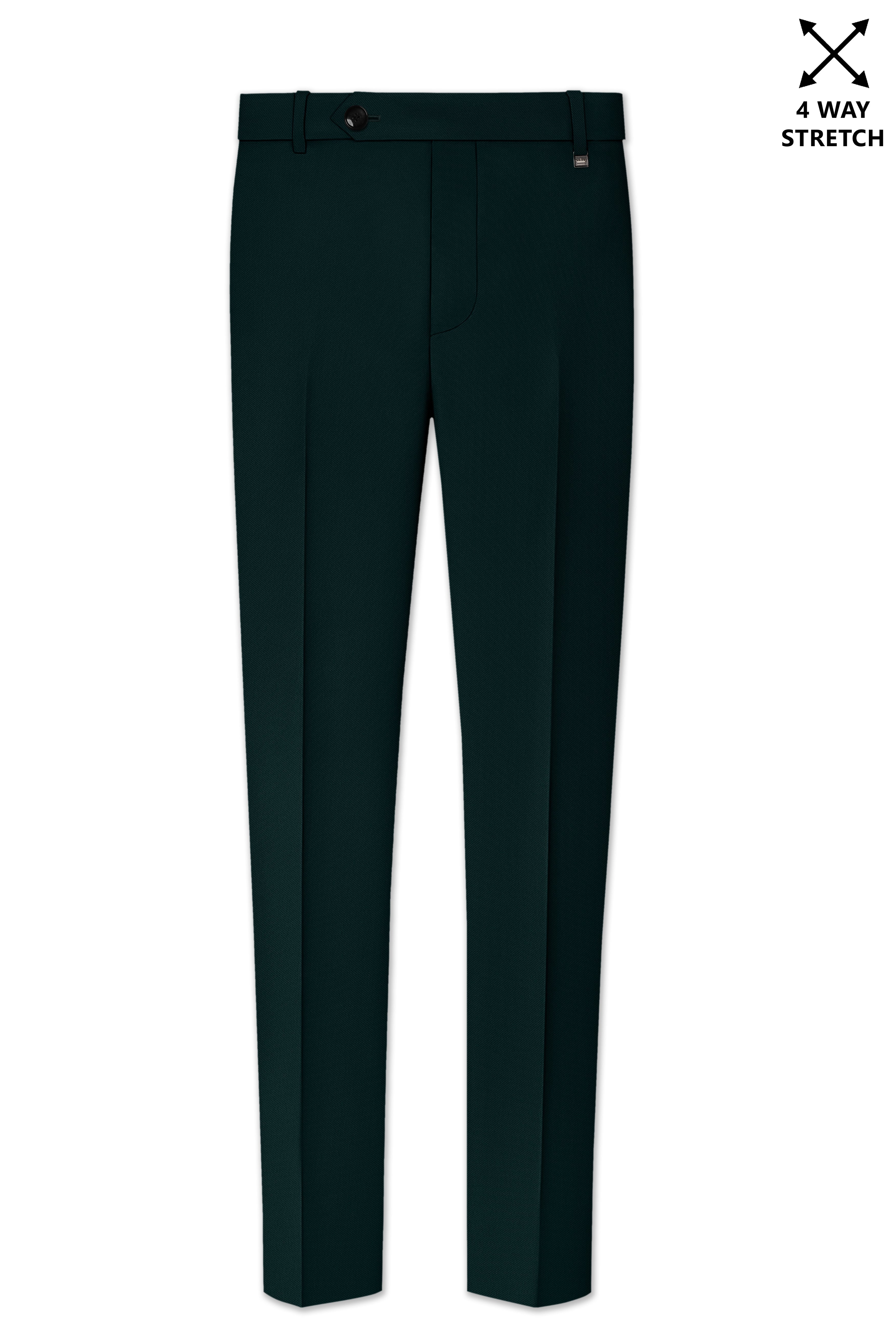 Terrain-Korean Swamp Green 4-Way Stretch Wrinkle-Free Wool Rich Single Breasted Suit
