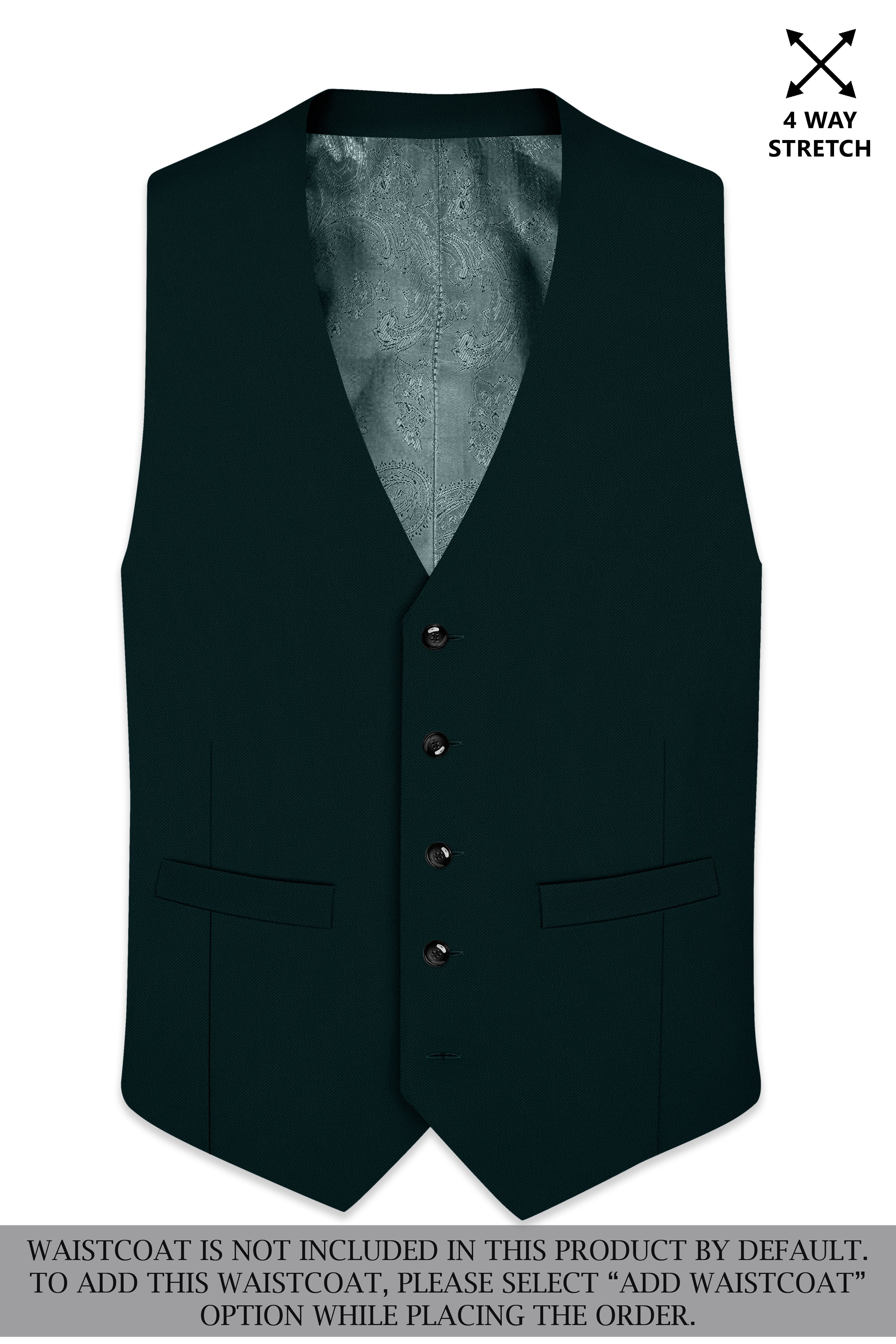 Terrain-Korean Swamp Green 4-Way Stretch Wrinkle-Free Wool Rich Single Breasted Suit