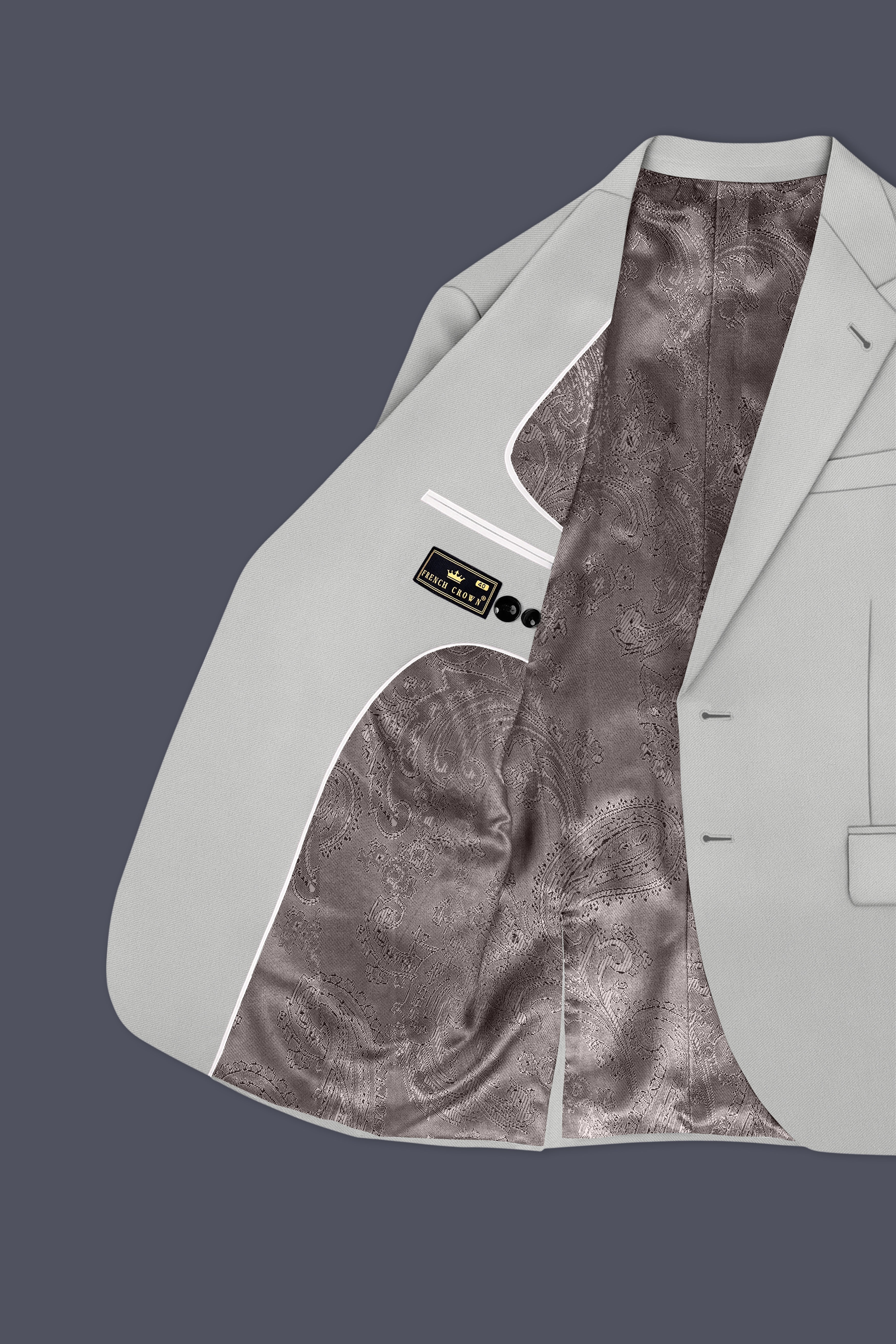 Axiom-Korean Nickel Gray 4-Way Stretch Wrinkle-Free Wool Rich Single Breasted Suit