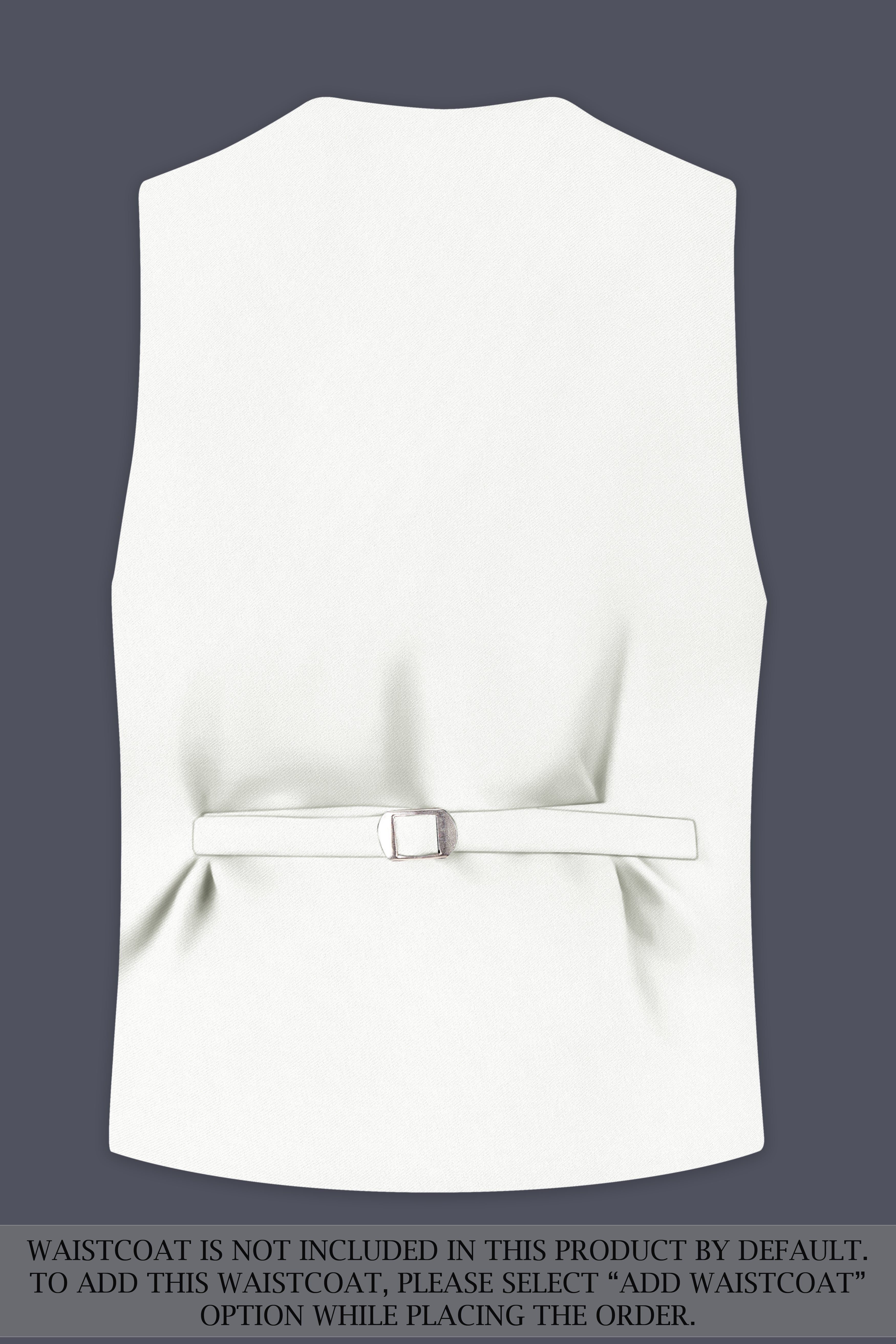 Celio-Korean Off White 4-Way Stretch Wrinkle-Free Wool Rich Single Breasted Suit