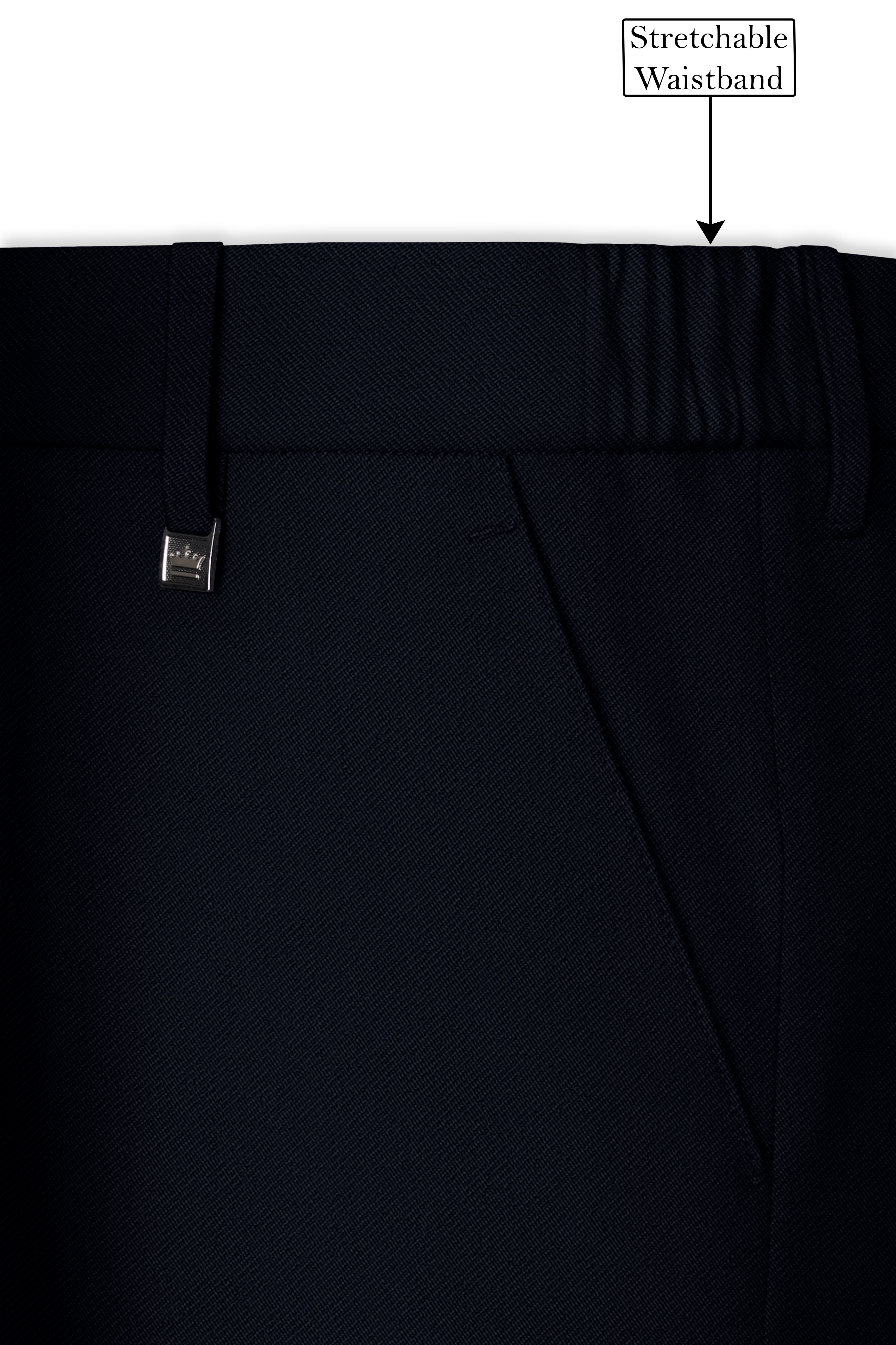Nero-Korean Tealish Navy 4-Way Stretch Wrinkle-Free Wool Rich Double Breasted Suit