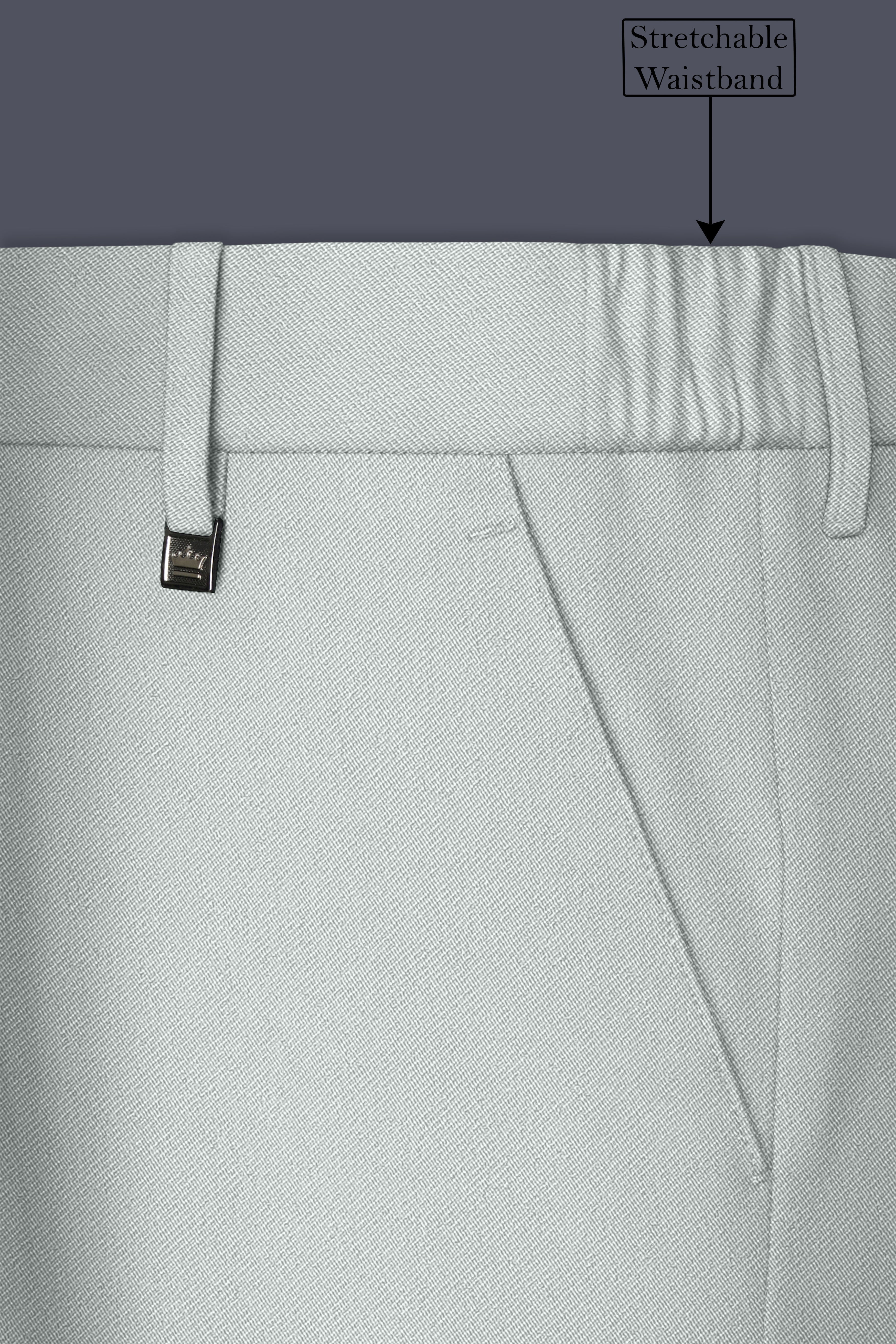 Prestige-Korean Mercury Green 4-Way Stretch Wrinkle-Free Wool Rich Double Breasted Suit