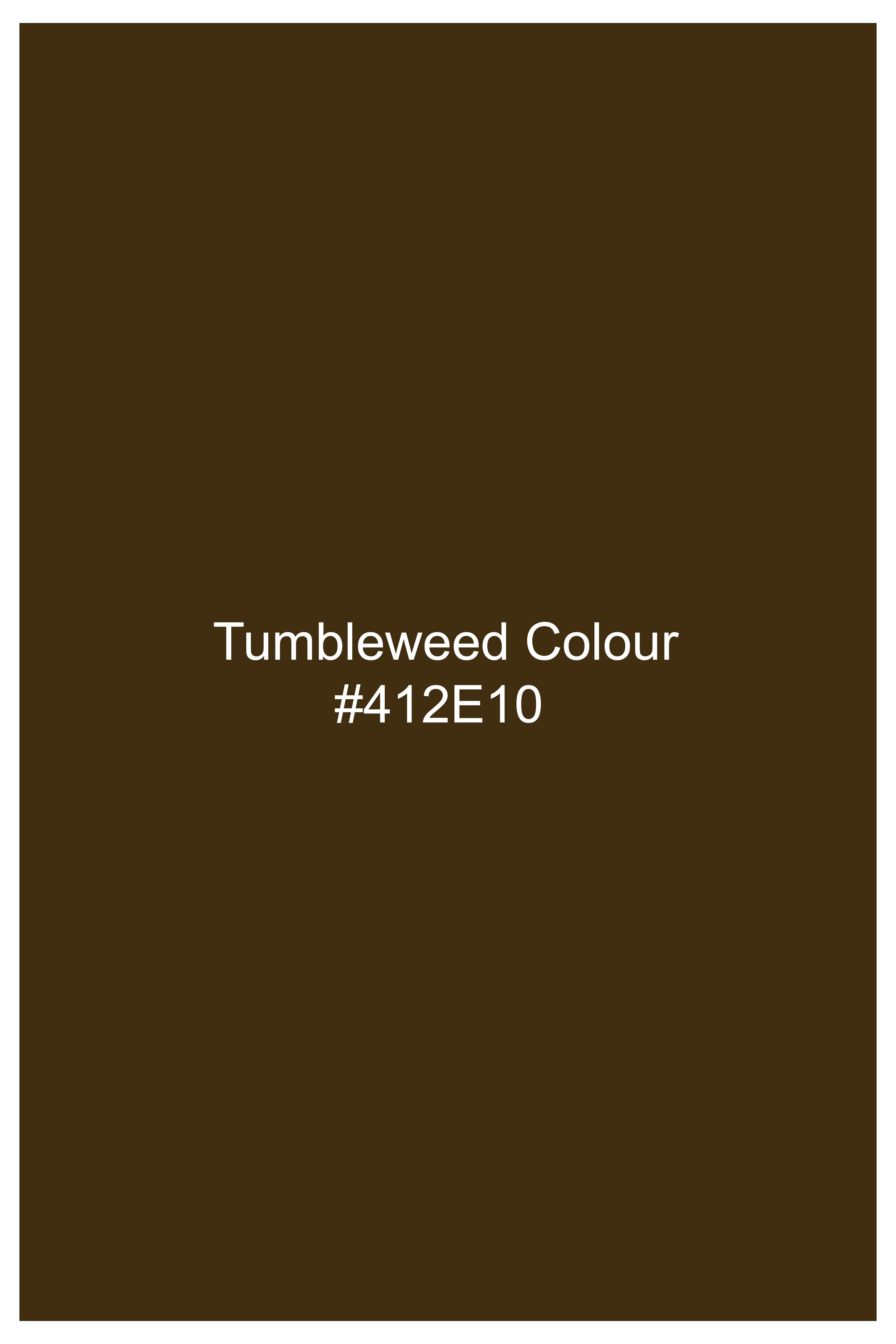 Terra-Korean Tumbleweed Brown 4-Way Stretch Wrinkle-Free Wool Rich Double Breasted Suit