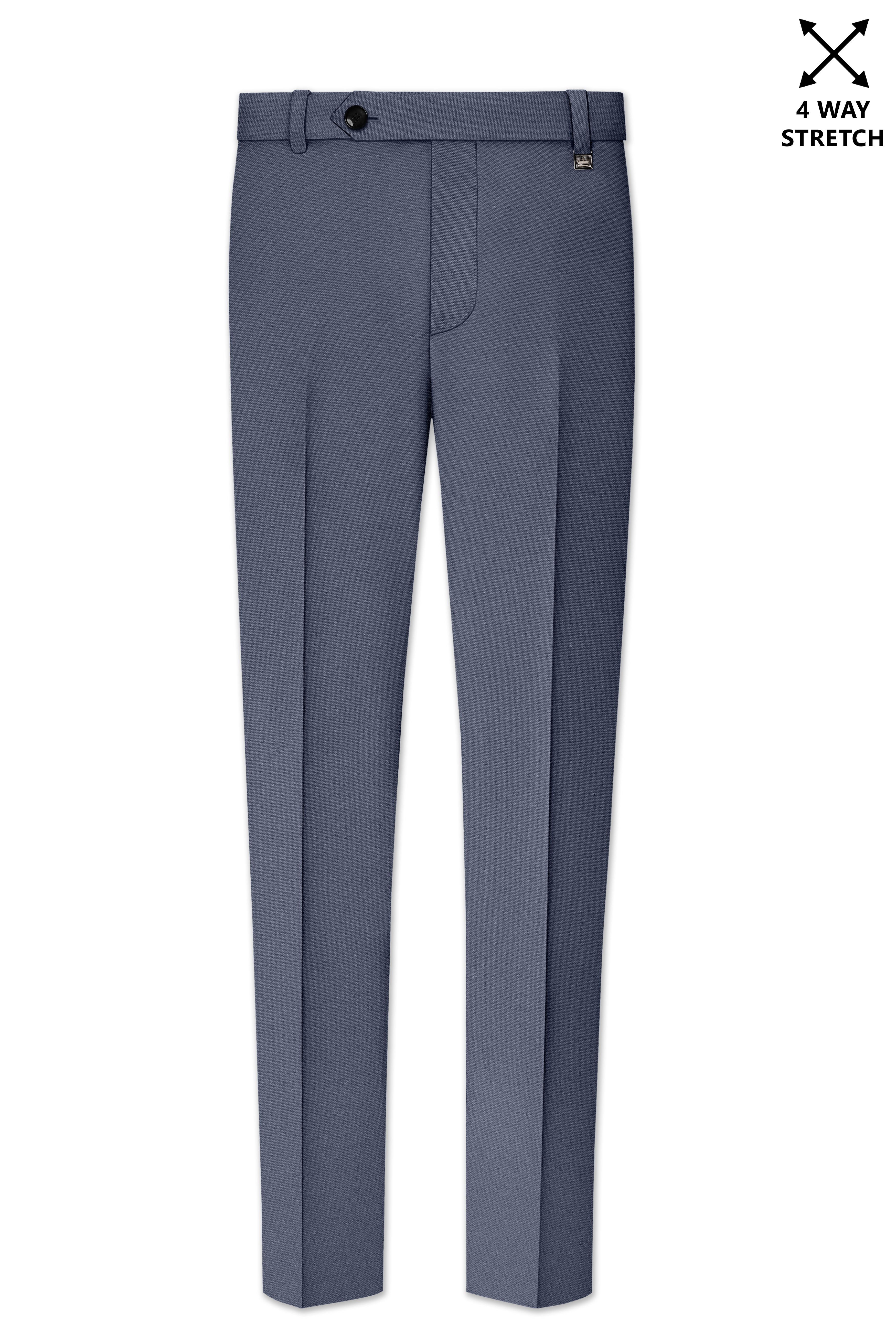 Monarch-Korean Dolphin Gray 4-Way Stretch Wrinkle-Free Wool Rich Double Breasted Suit
