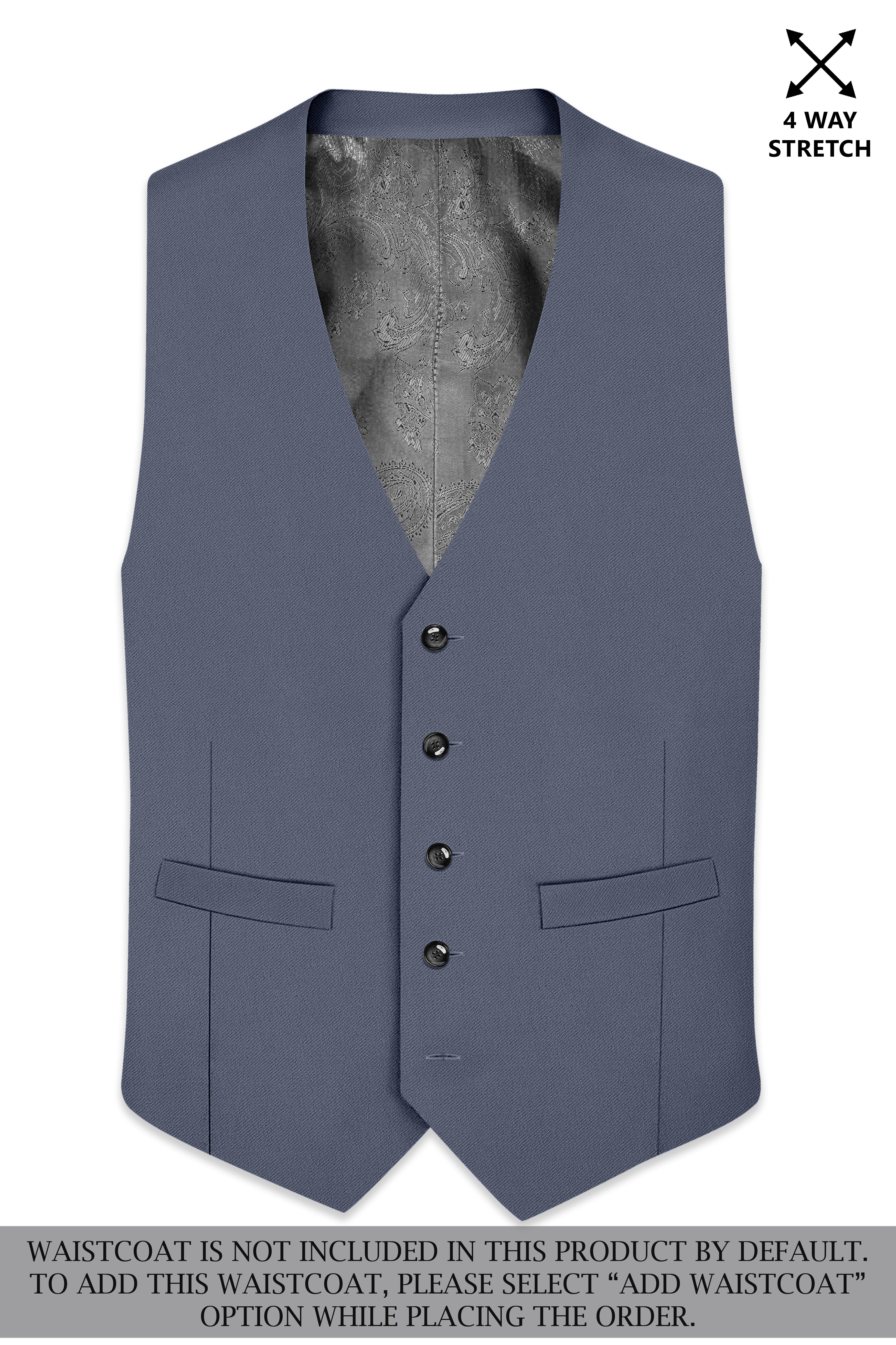 Monarch-Korean Dolphin Gray 4-Way Stretch Wrinkle-Free Wool Rich Double Breasted Suit