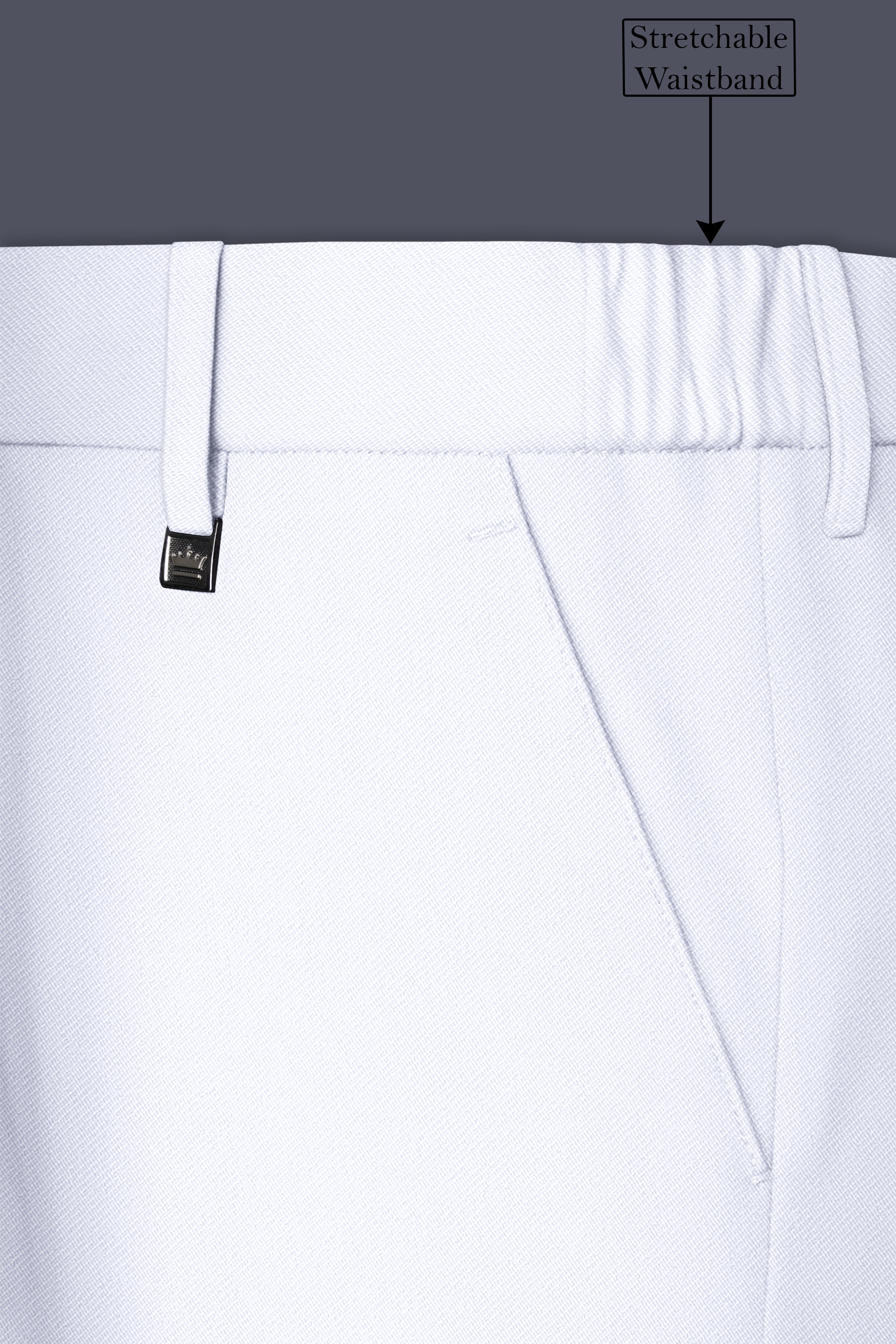 Ivory-Bright White Wool Rich Slight Stretch Single Breasted Suit