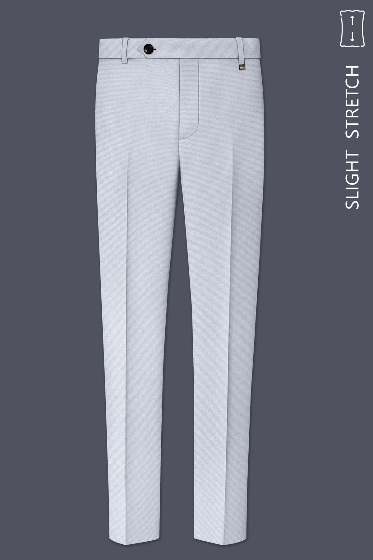 Azure-Periwinkle Gray Wool Rich Slight Stretch Single Breasted Suit