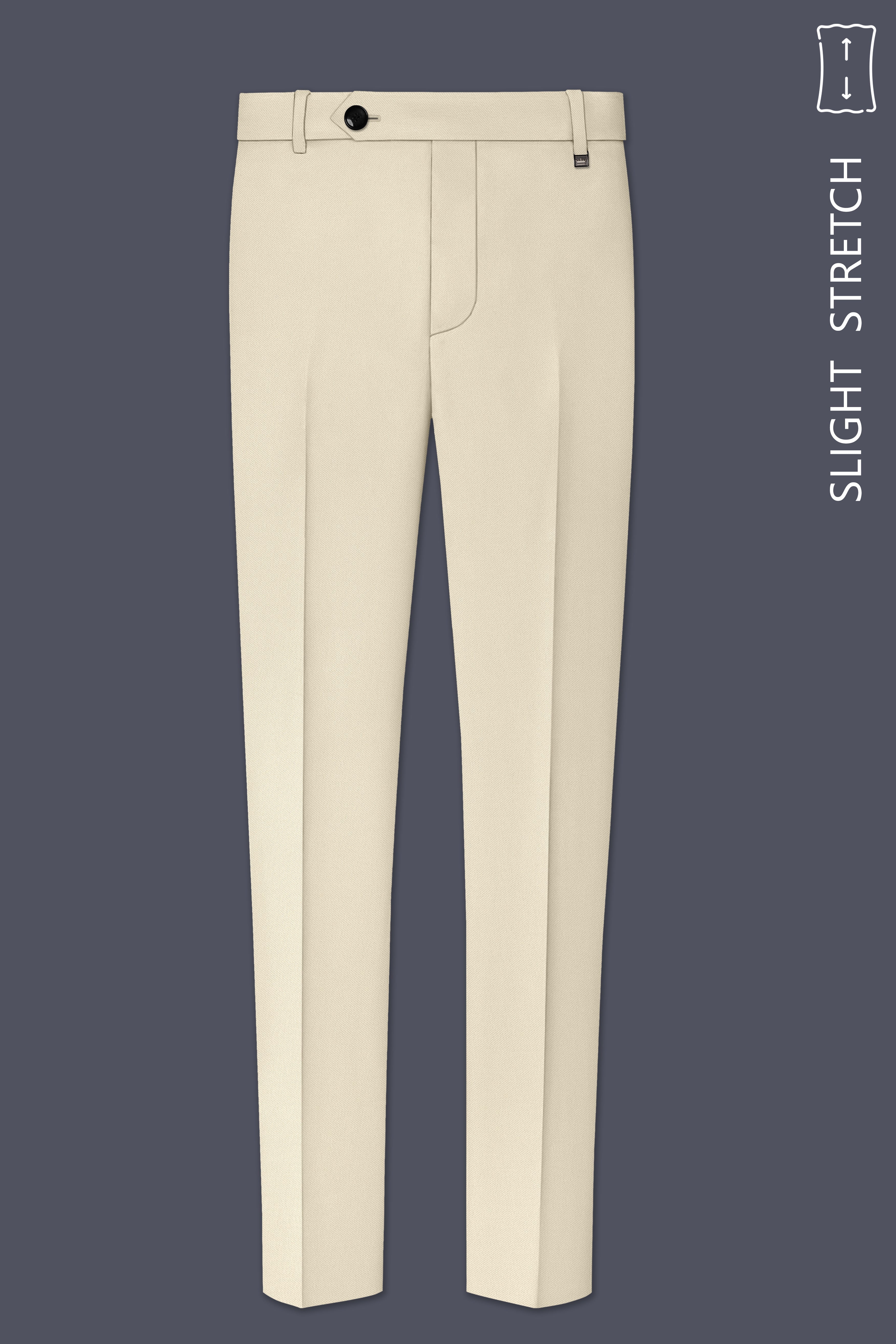 Ivora-Almond Cream Wool Rich Slight Stretch Single Breasted Suit