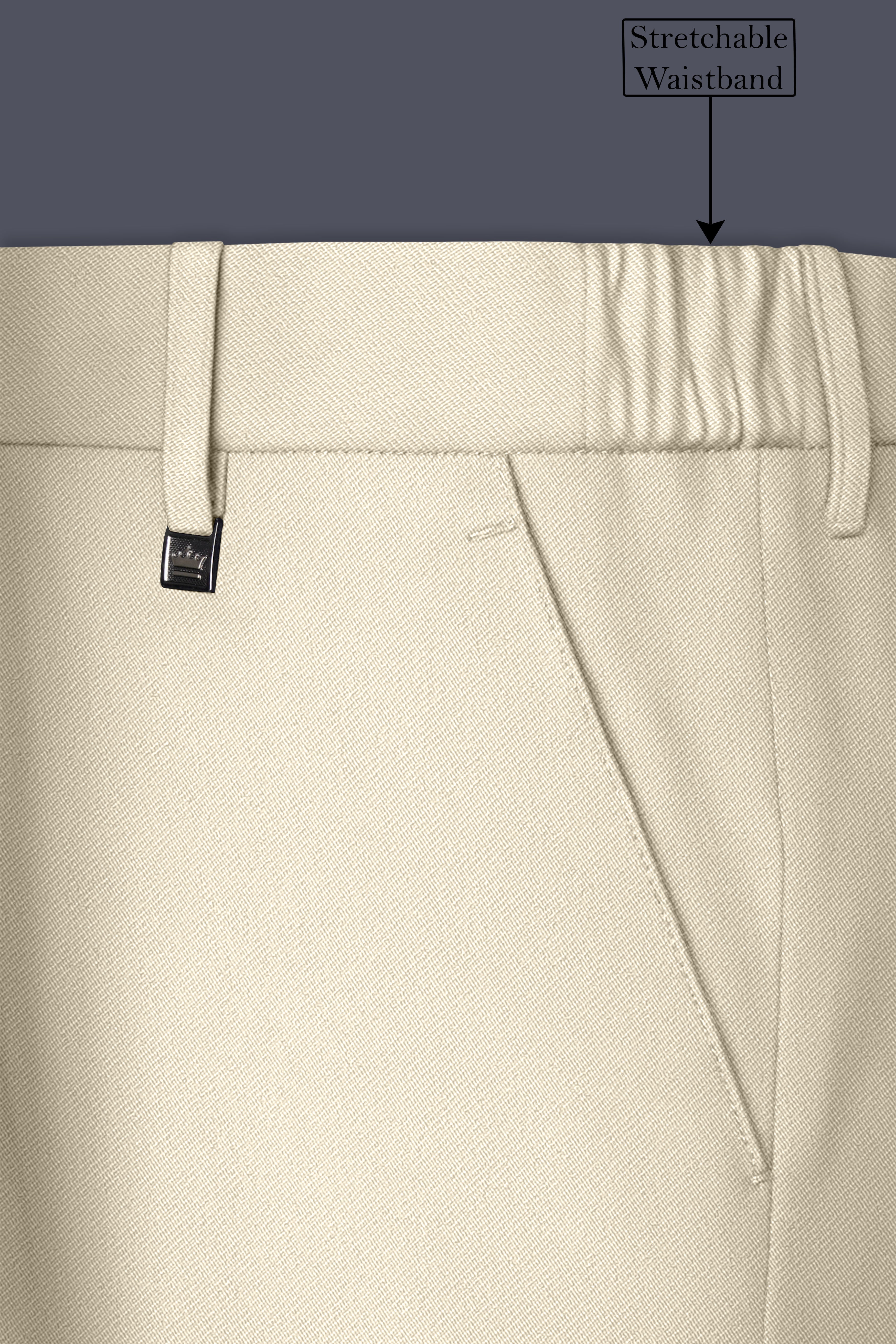 Ivora-Almond Cream Wool Rich Slight Stretch Single Breasted Suit