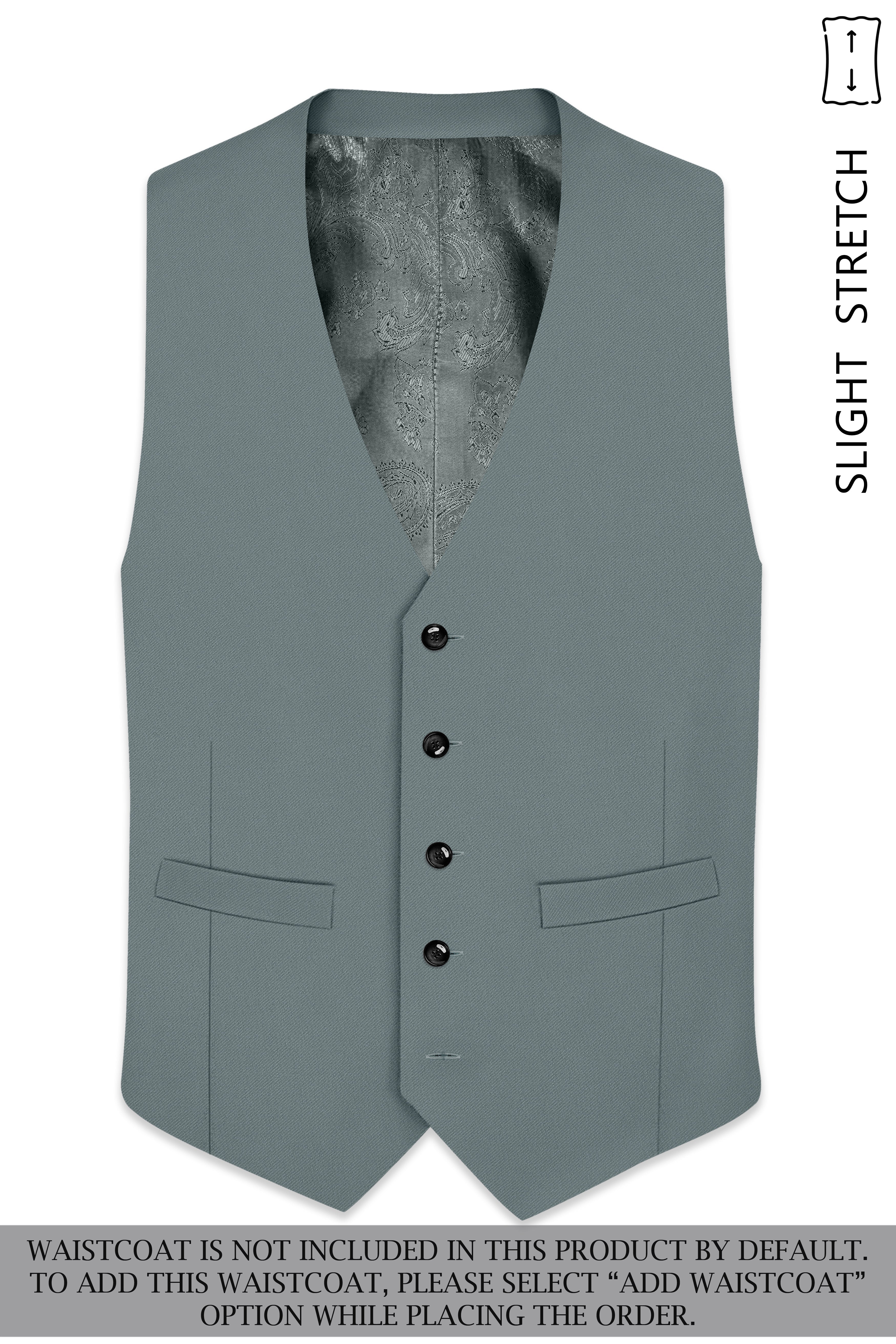 Verdant-Raven Green Wool Rich Slight Stretch Single Breasted Suit