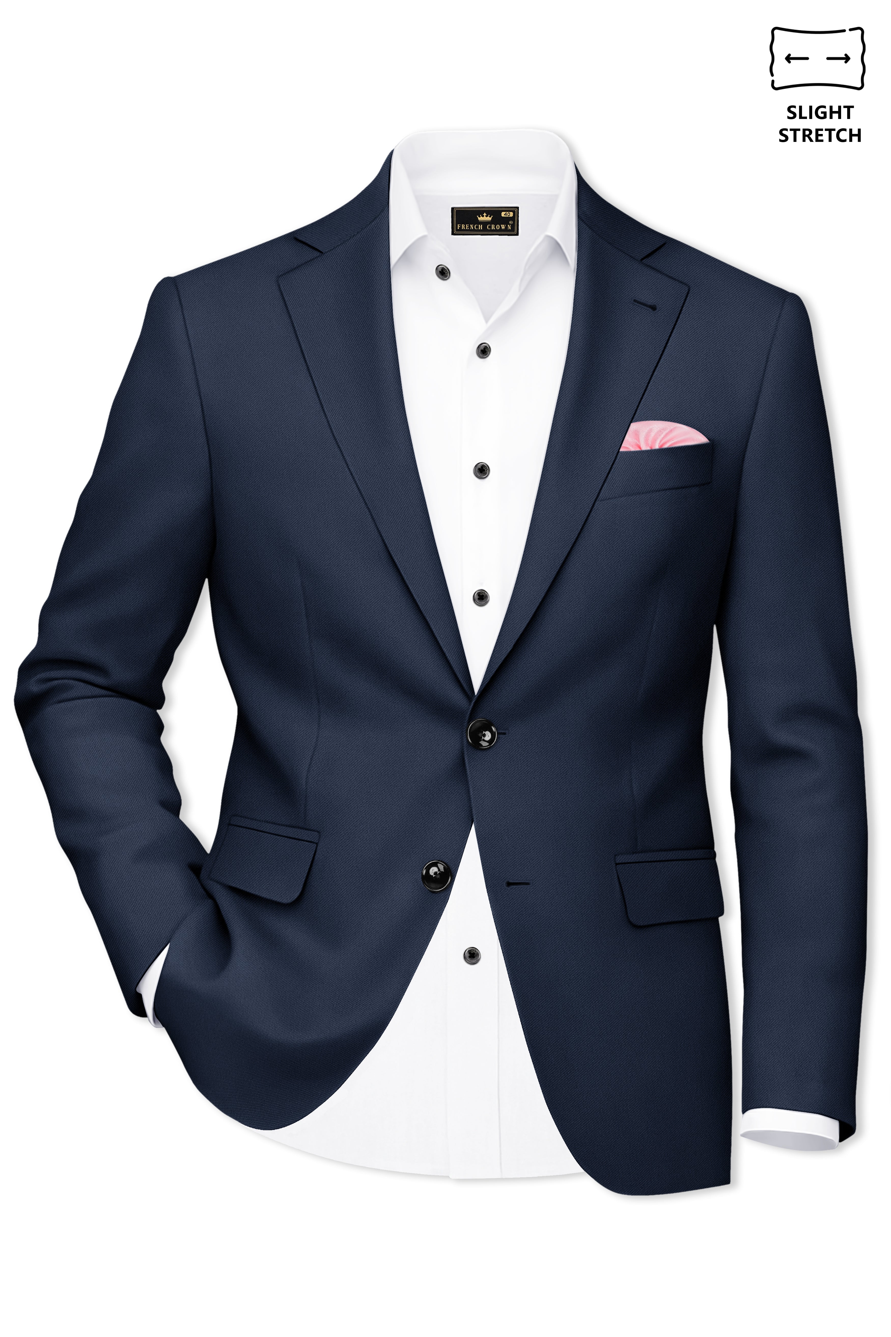 Nautis-Baltic Blue Wool Rich Slight Stretch Single Breasted Suit