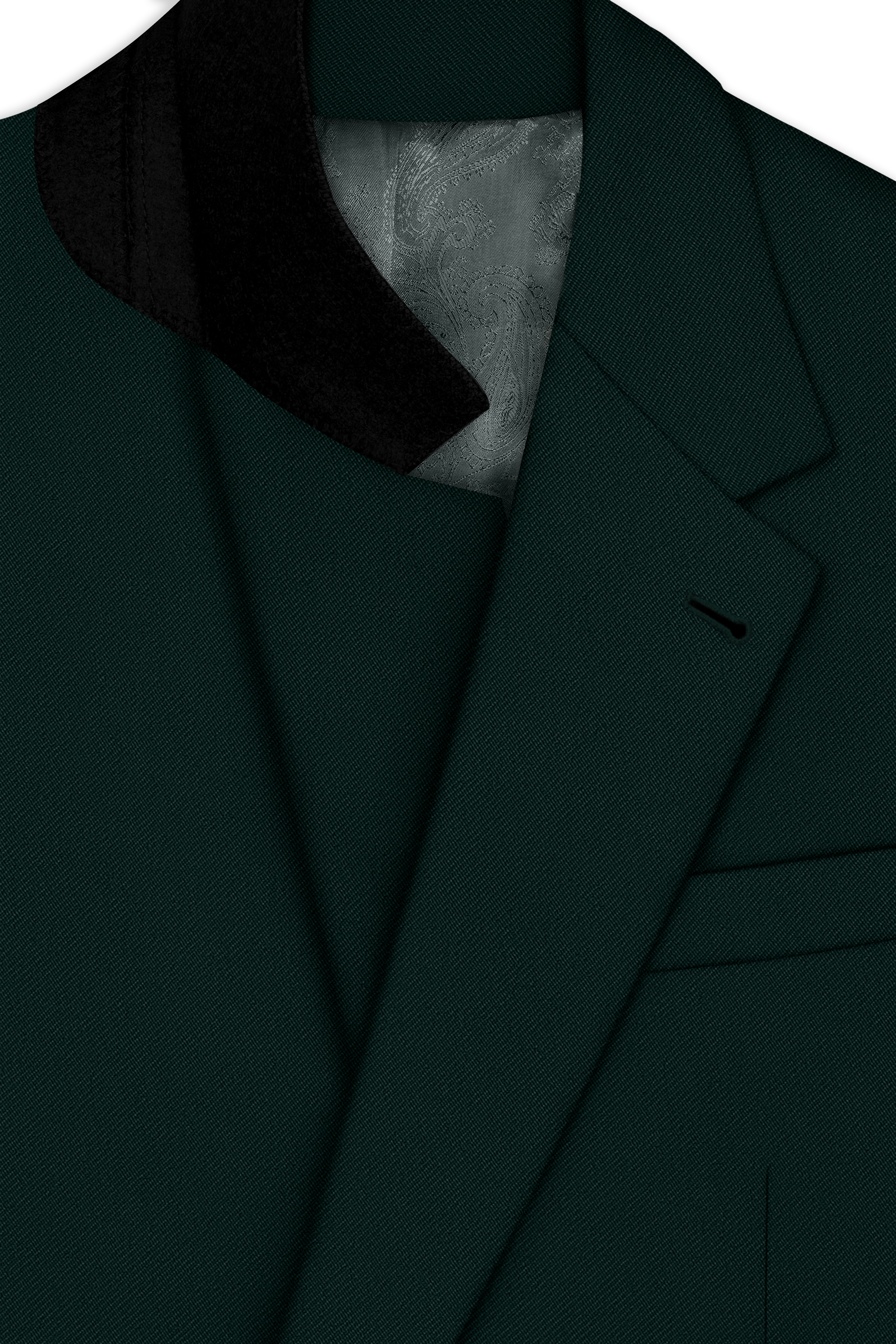 Lustre-Emerald Green Wool Rich Slight Stretch Single Breasted Suit