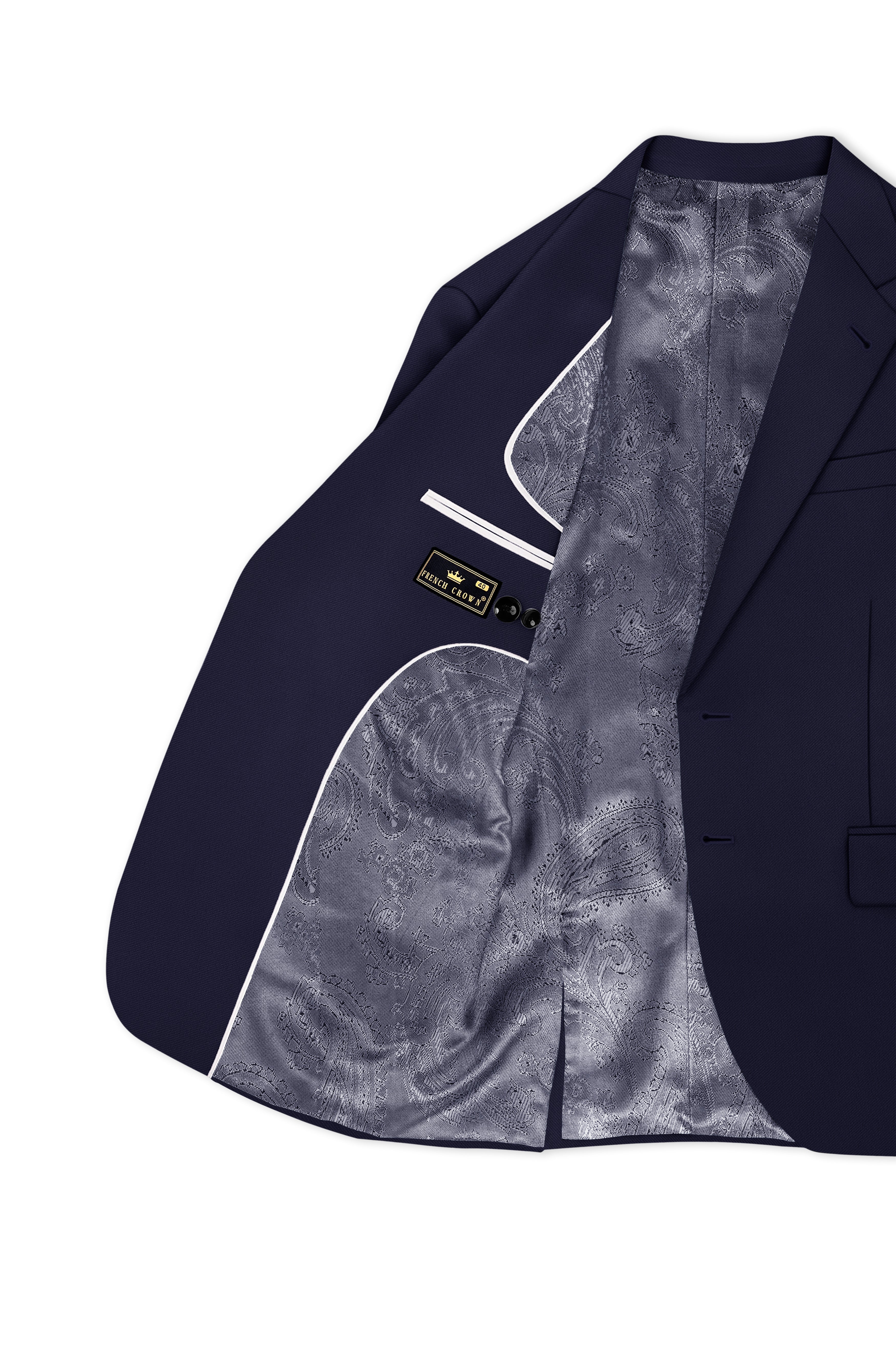 Azure-Baltic Sea Blue Wool Rich Slight Stretch Single Breasted Suit