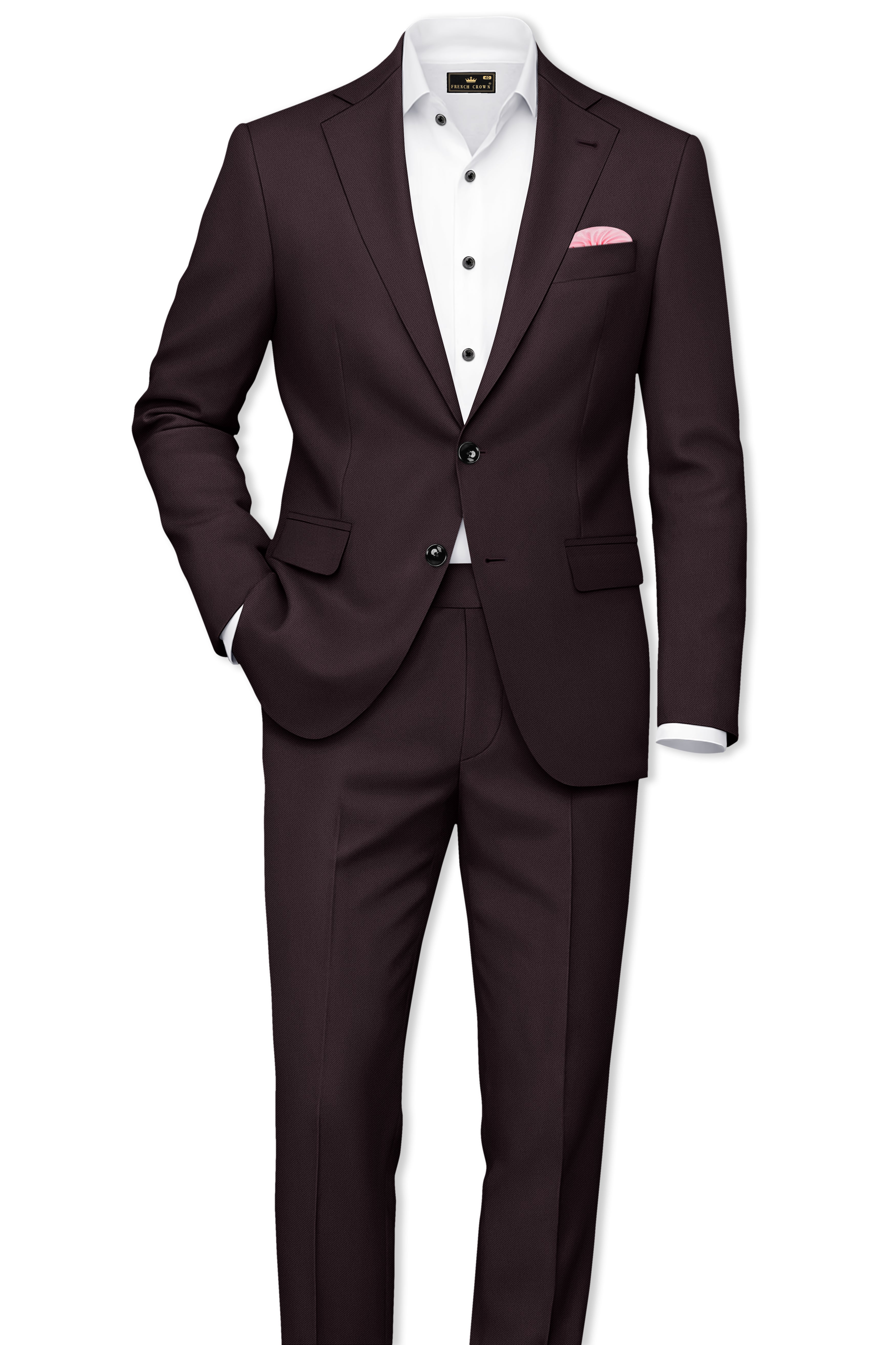 Bristol-Eclipse Brown Wool Rich Slight Stretch Single Breasted Suit