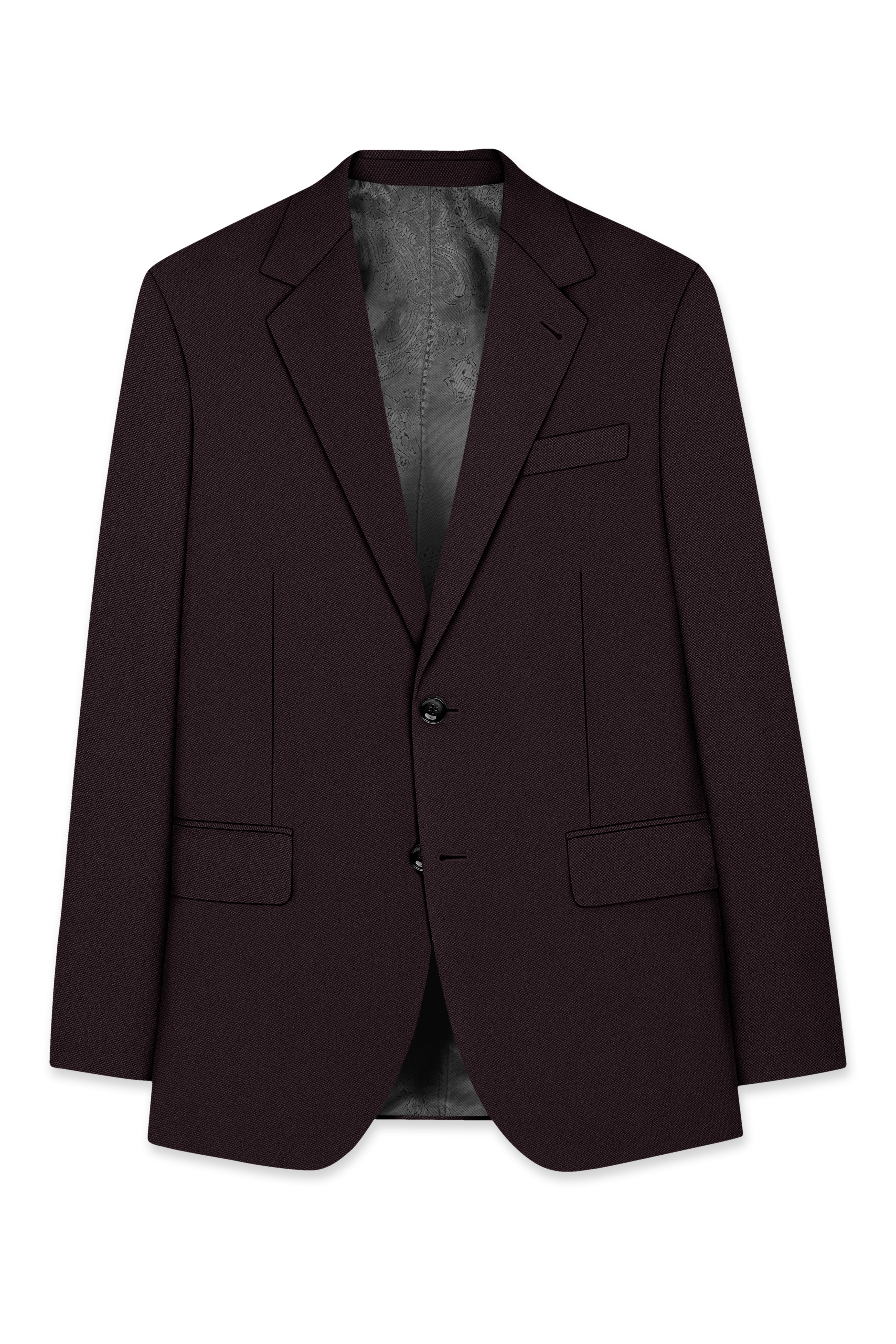 Bristol-Eclipse Brown Wool Rich Slight Stretch Single Breasted Suit