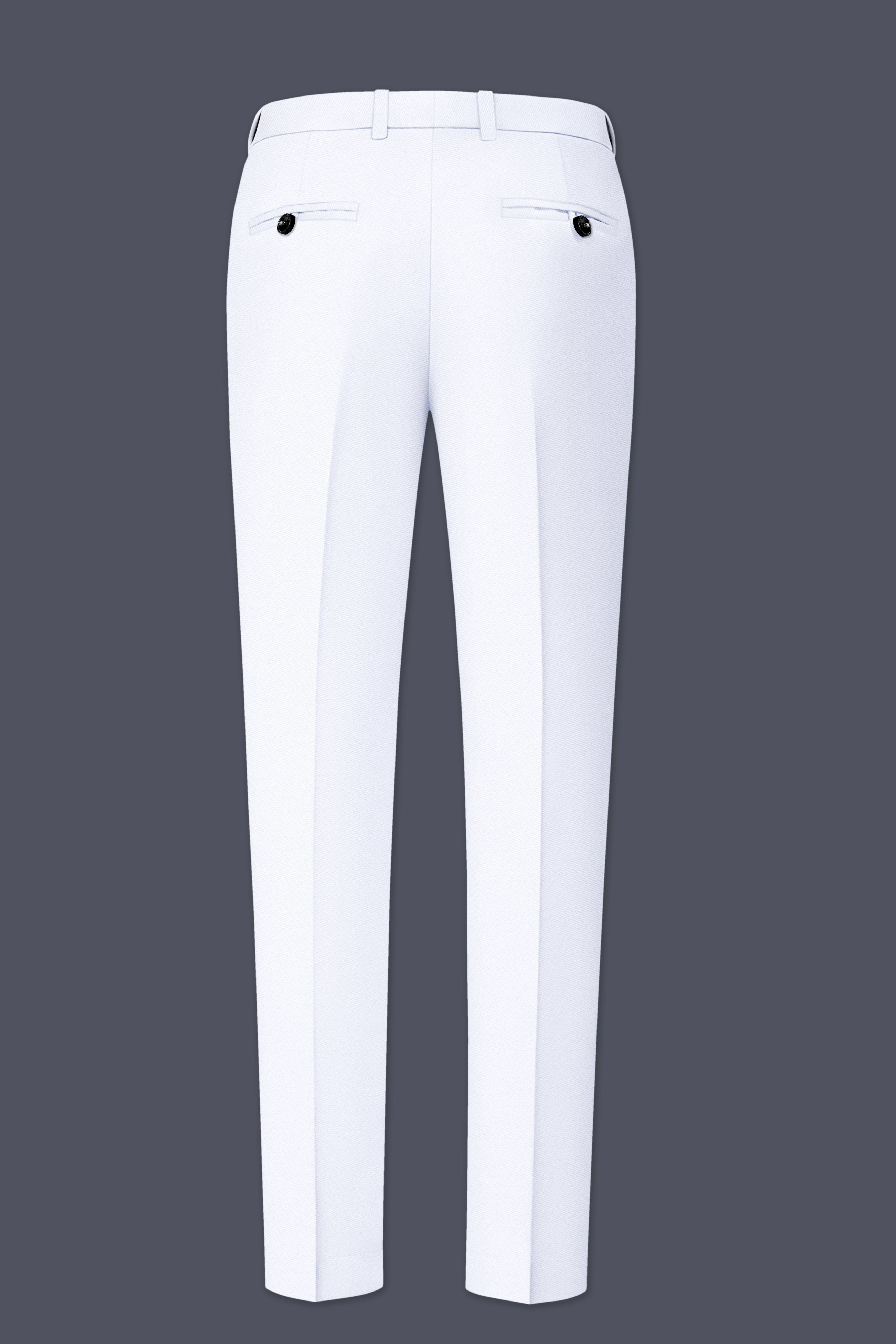Ivory-Bright White Wool Rich Slight Stretch Double Breasted Suit