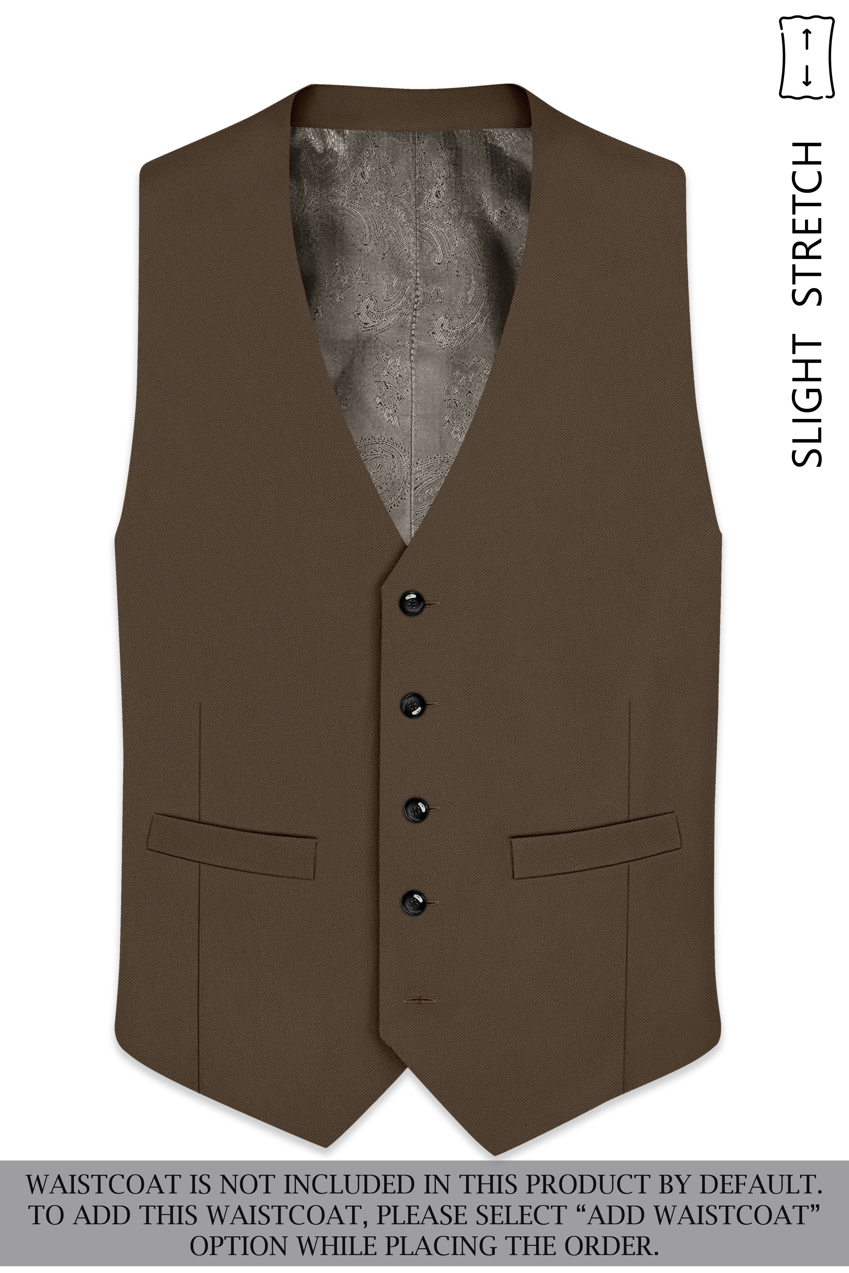 Prestige-Lisbon Brown Wool Rich Slight Stretch Double Breasted Suit