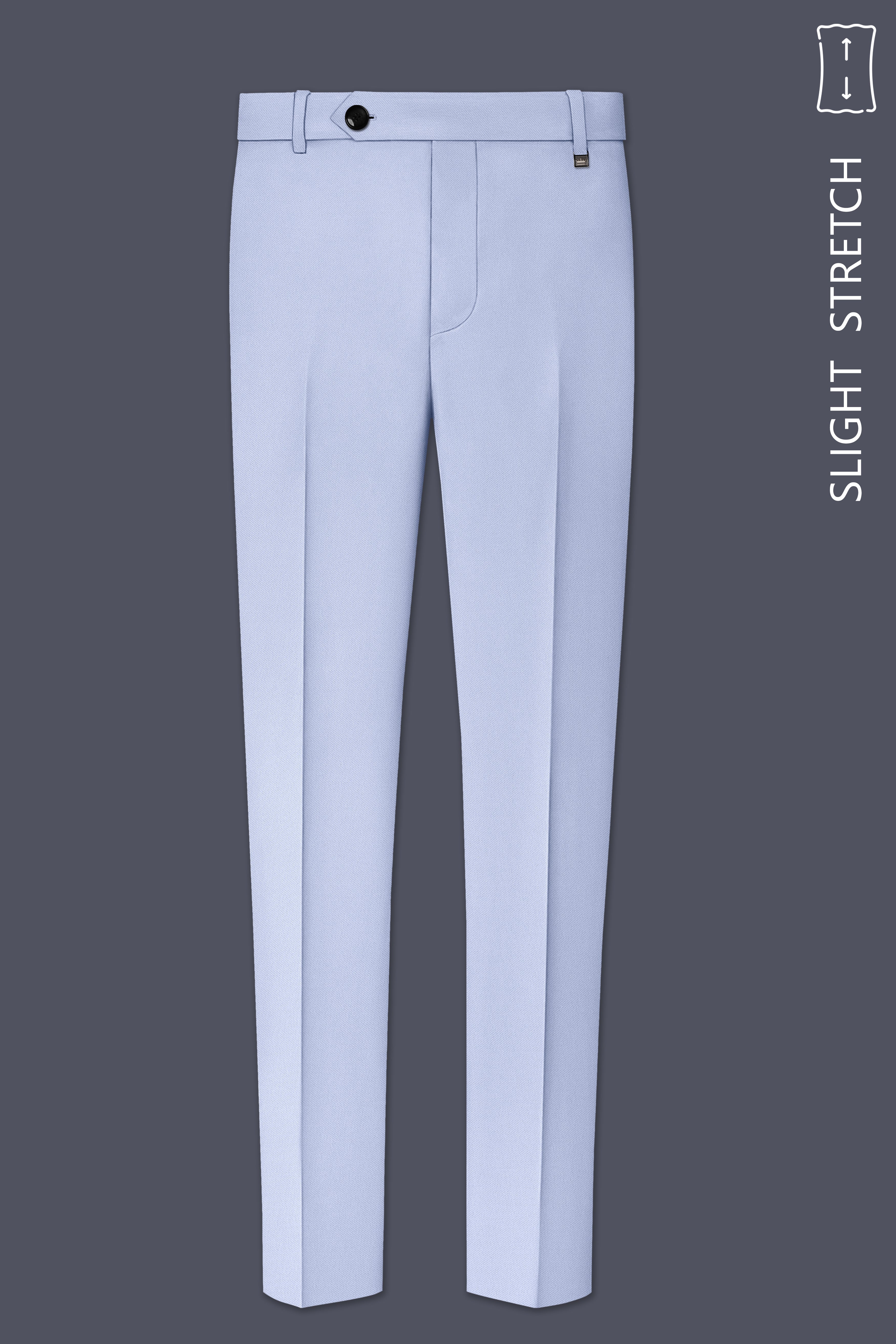 Azure-Periwinkle Blue Wool Rich Slight Stretch Double Breasted Suit