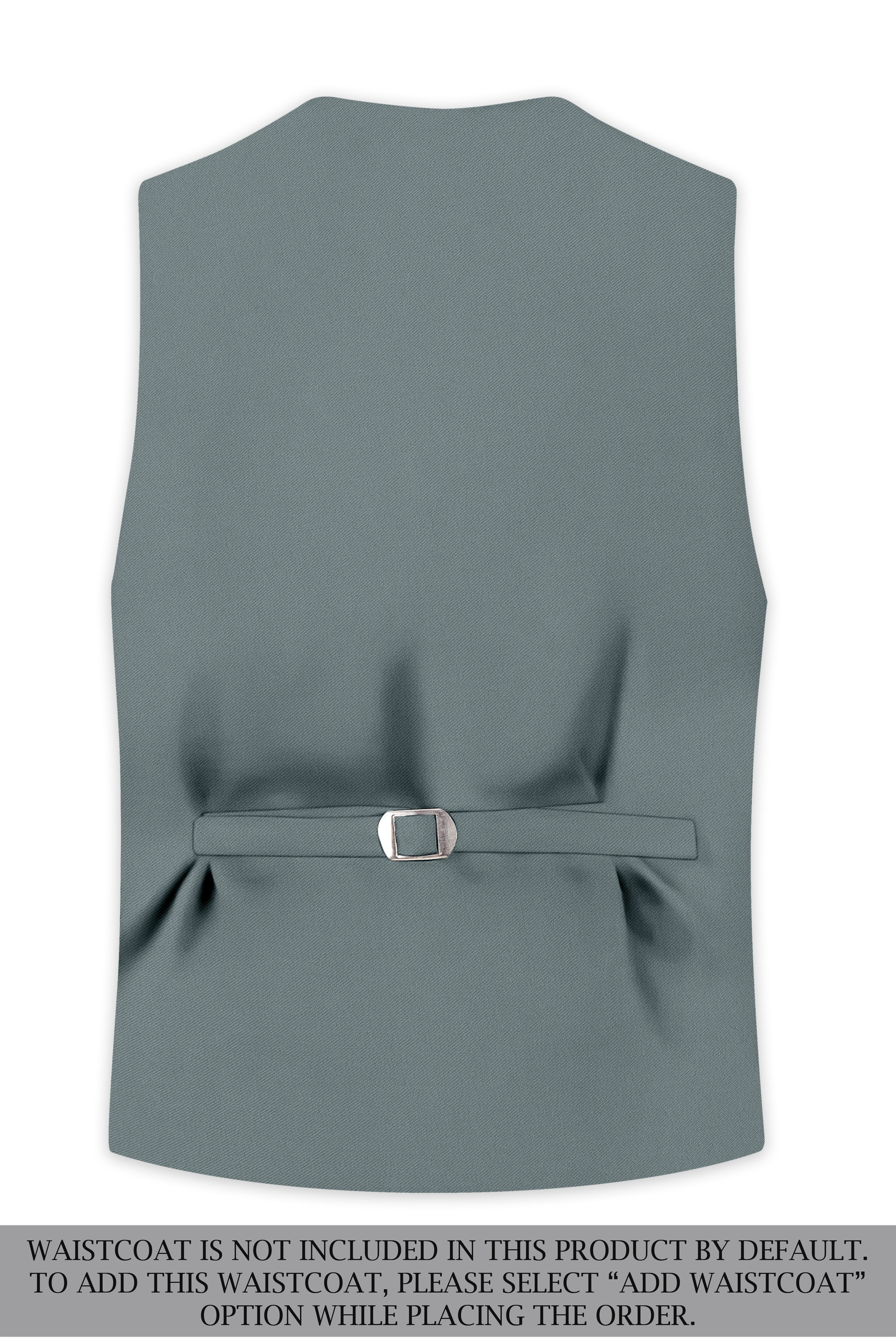 Verdant-Raven Green Wool Rich Slight Stretch Double Breasted Suit